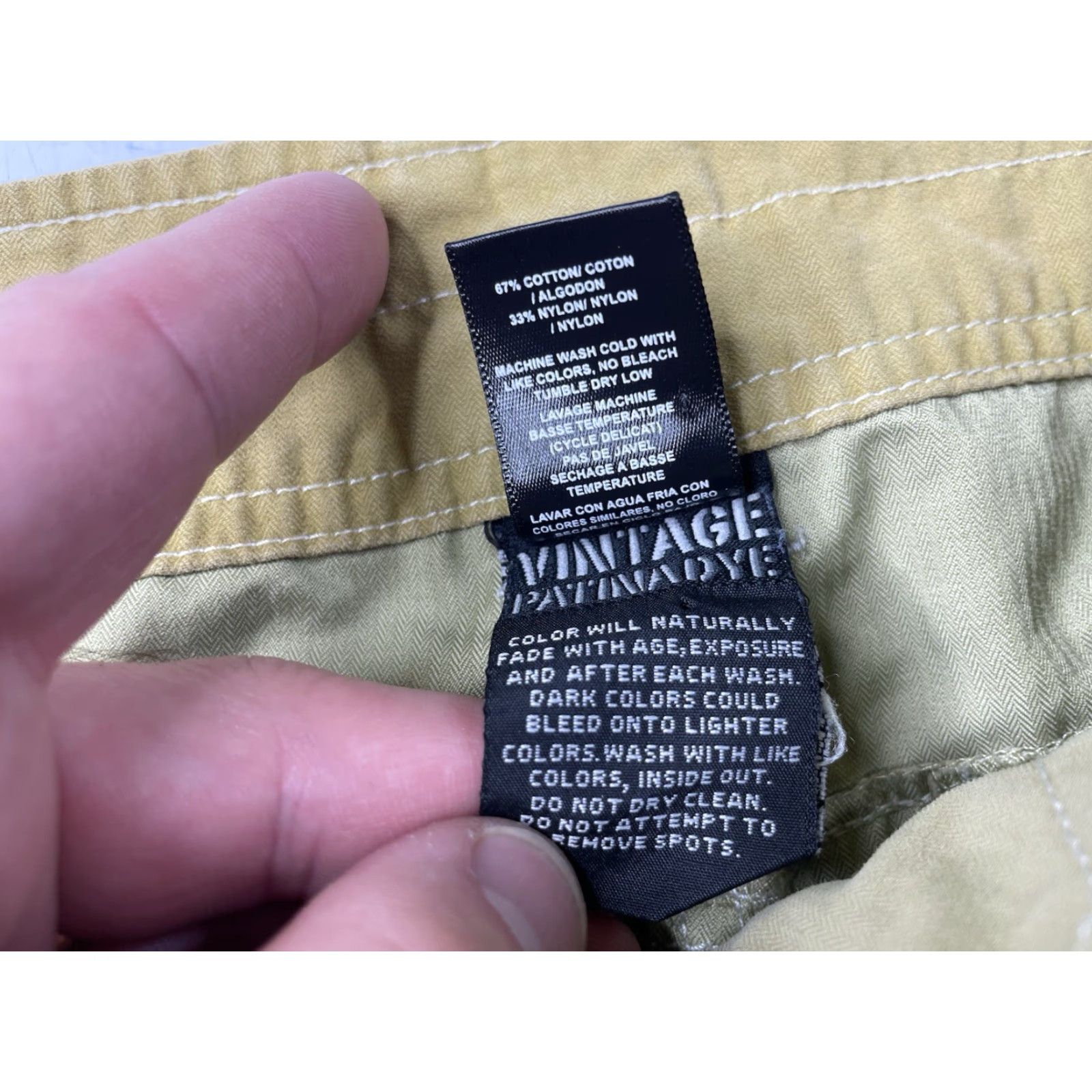 Vintage Kuhl Khaki Vintage Patina Dye Hiking Cargo Outdoors Shorts 12” Mens Size Large Size US 33 - 4 Thumbnail