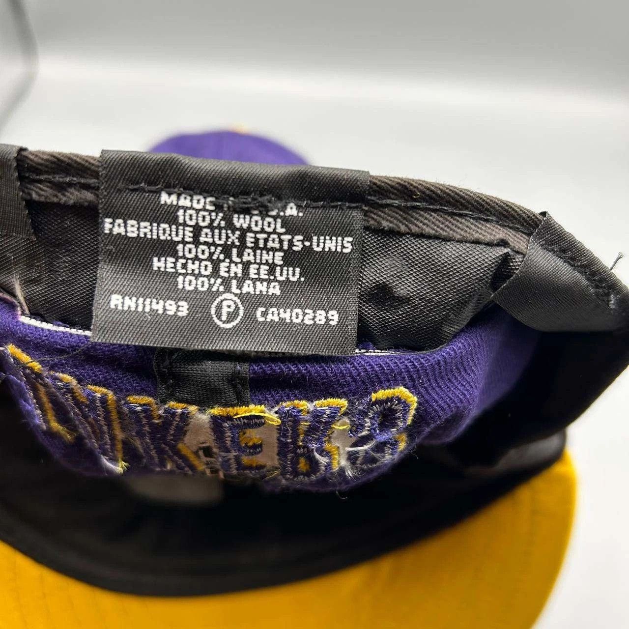 New Era Los Angeles LA Lakers Hat 7 Embroidered NBA Fitted Cap Wool Size ONE SIZE - 3 Thumbnail