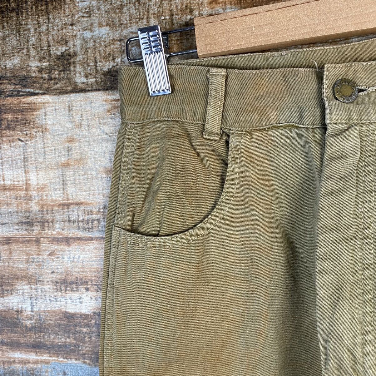 Vintage DL Half Beige cargo vintage Casual Pants #C946 Size 22" - 7 Thumbnail