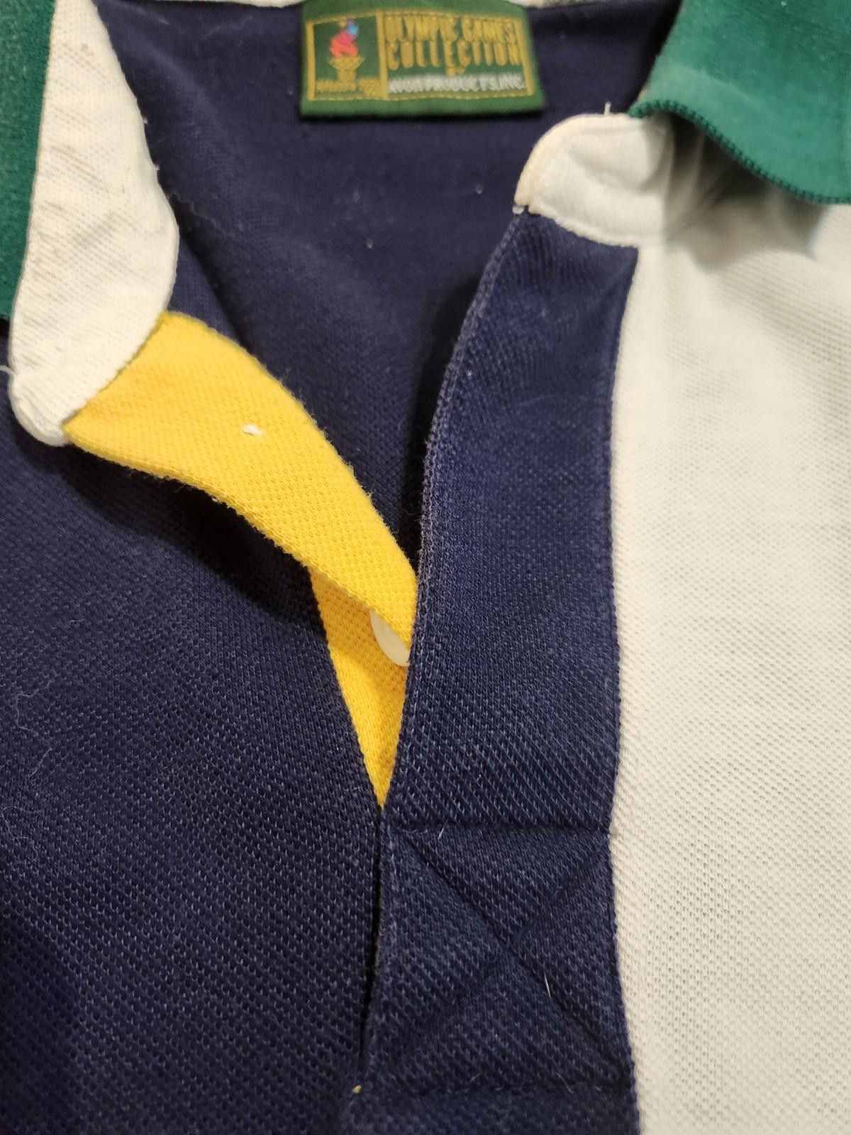 Designer VTG 90s Atlanta Olympic Games Mens L Polo Shirt Colorblock Size US L / EU 52-54 / 3 - 3 Thumbnail