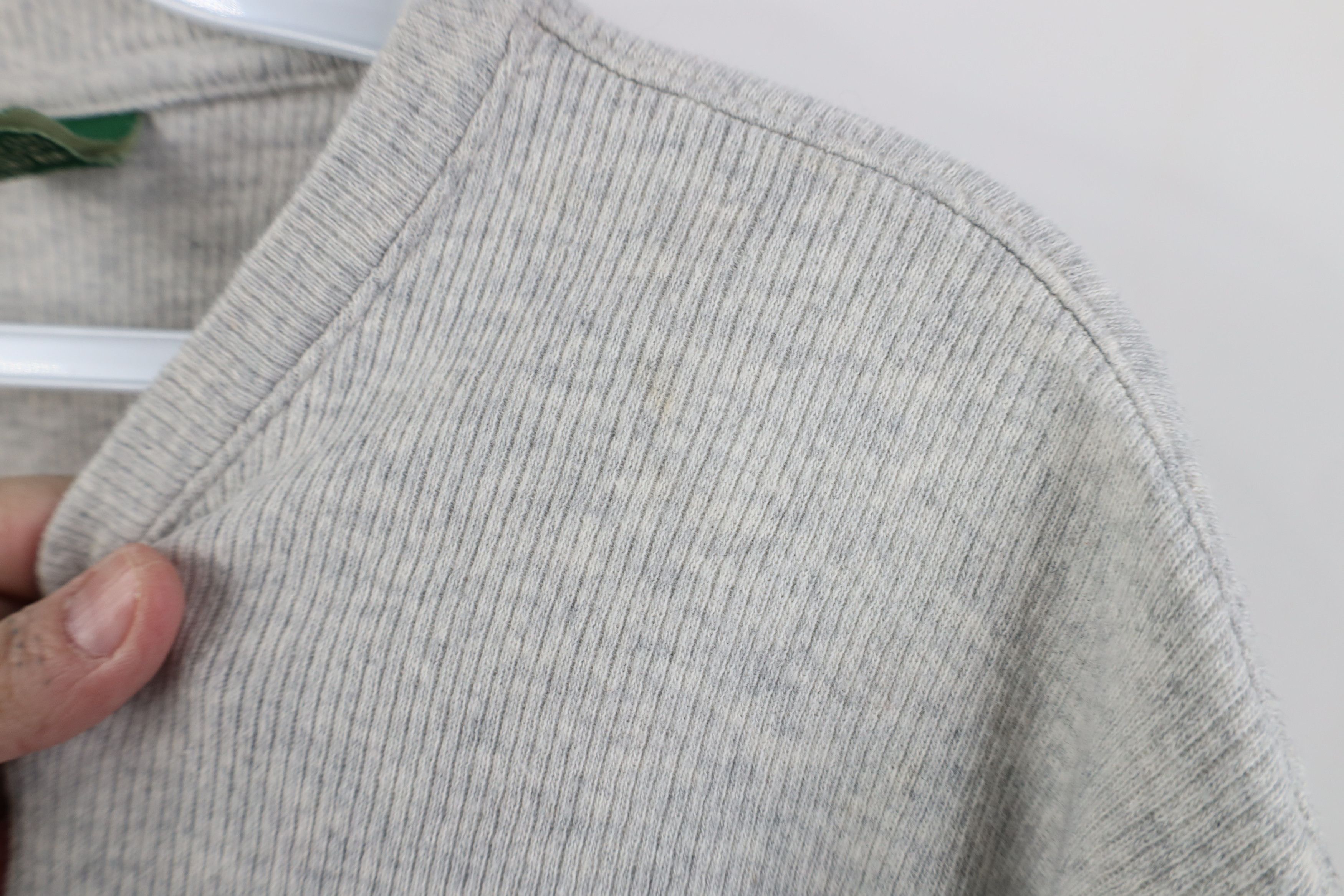 Vintage Vintage 90s Streetwear Boxy Fit Ribbed Knit T-Shirt Gray Size US XL / EU 56 / 4 - 5 Thumbnail