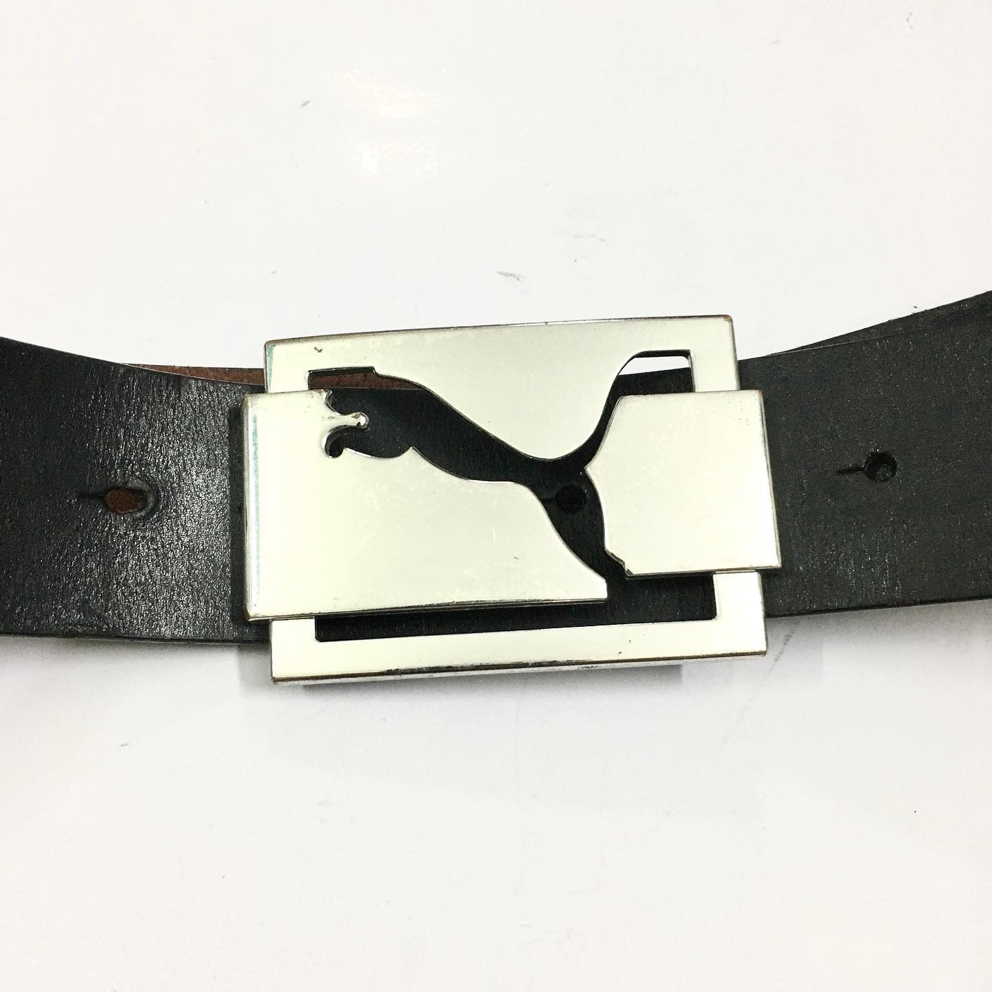Puma Vintage Puma Buckle Leather Belt Size ONE SIZE - 3 Thumbnail