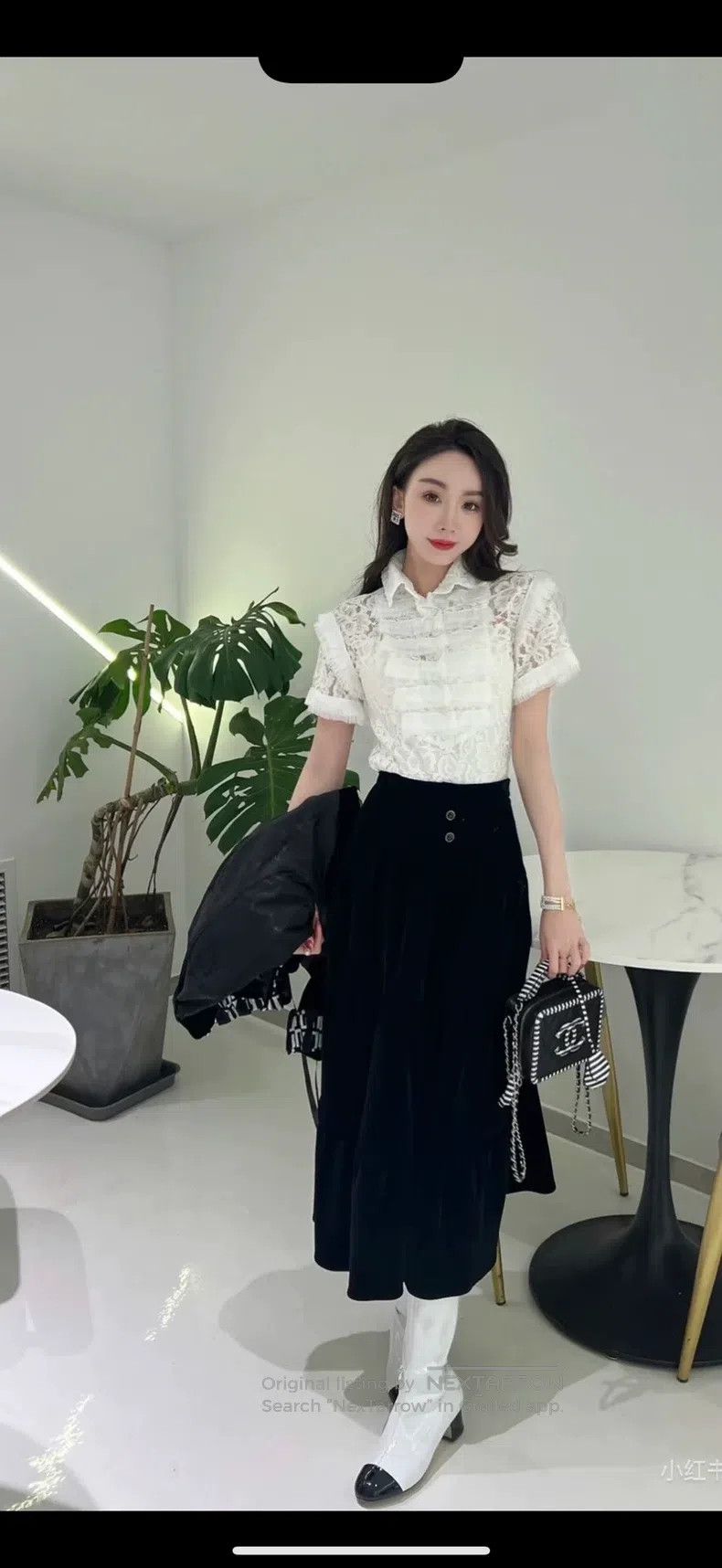 Chanel Chanel Cream Cake Lace Short Sleeve Size XXS / US 00 / IT 34 - 9 Thumbnail