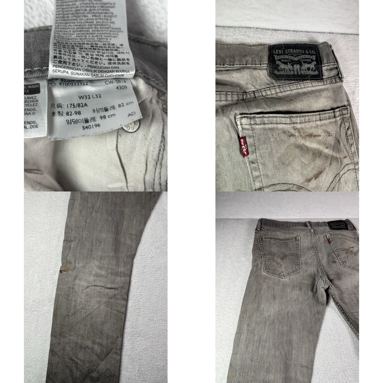 Levi's Levi's Jeans Men’s 32x32 Black Slim Straight Leg Distressed Outdoors 5-Pocket Denim Size US 32 / EU 48 - 8 Thumbnail