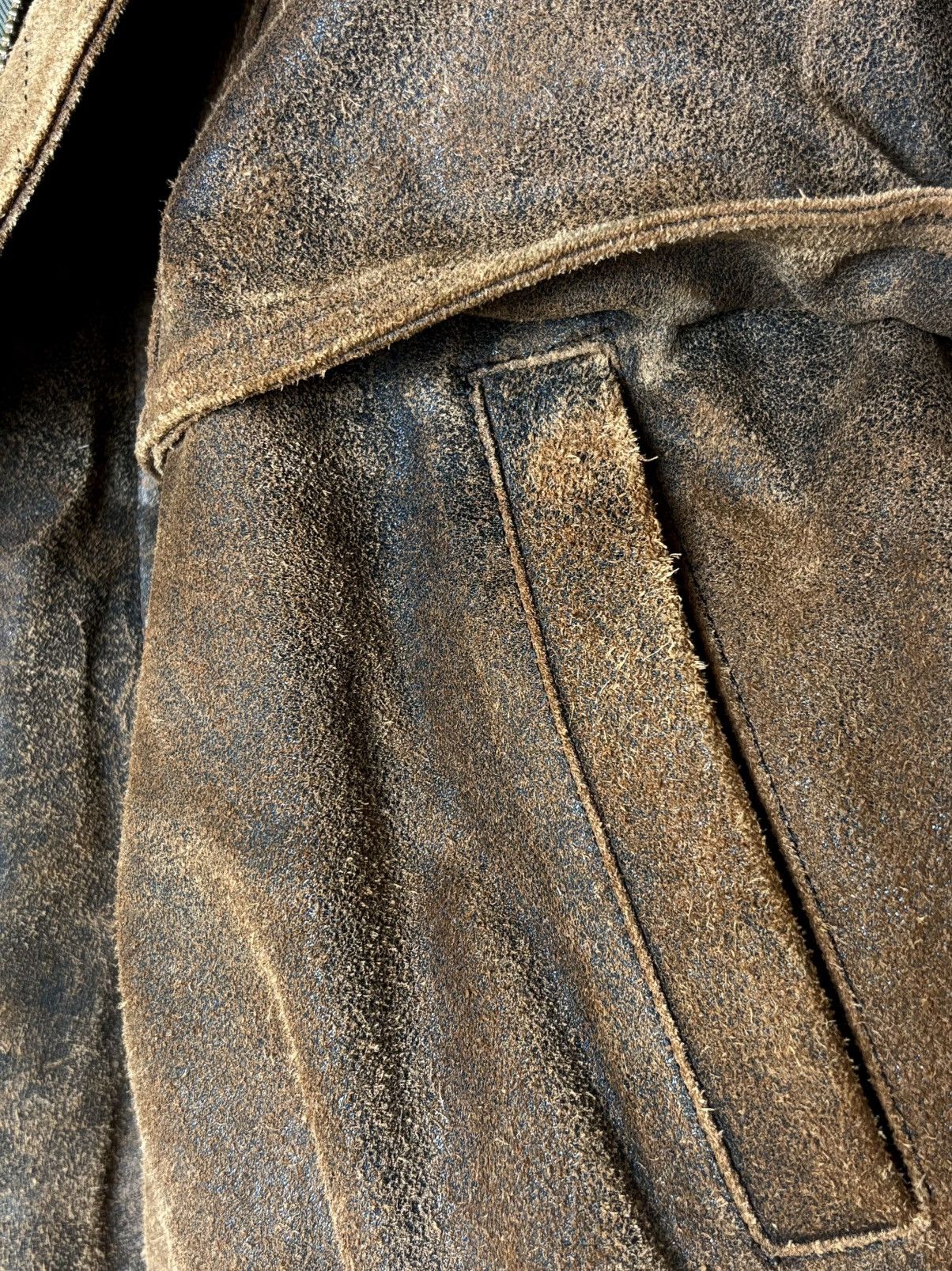 Genuine Leather Collezione Distressed Suede Leather Jacket Size US M / EU 48-50 / 2 - 14 Thumbnail