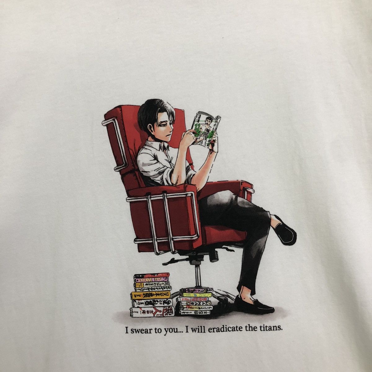Anime Uniqlo X Attack On Titan Levi Anime Graphic Tshirt Size US L / EU 52-54 / 3 - 3 Thumbnail