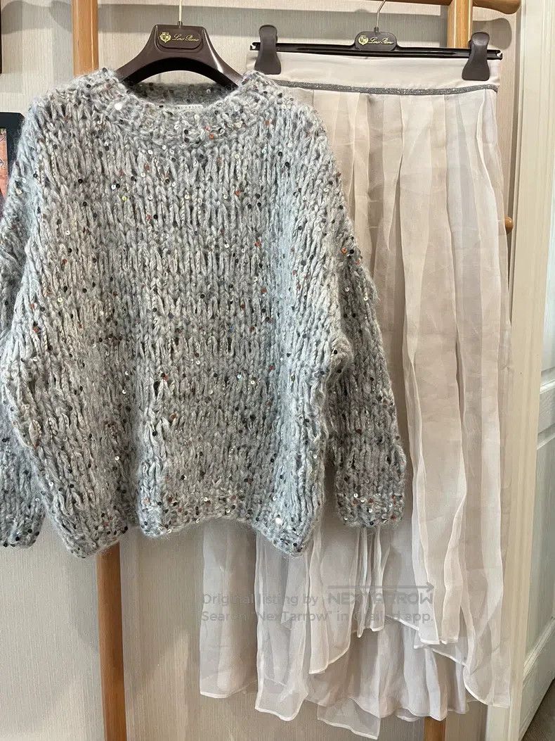 Brunello Cucinelli Brunello Cucinelli Sequined mohair sweater Size S / US 4 / IT 40 - 1 Thumbnail