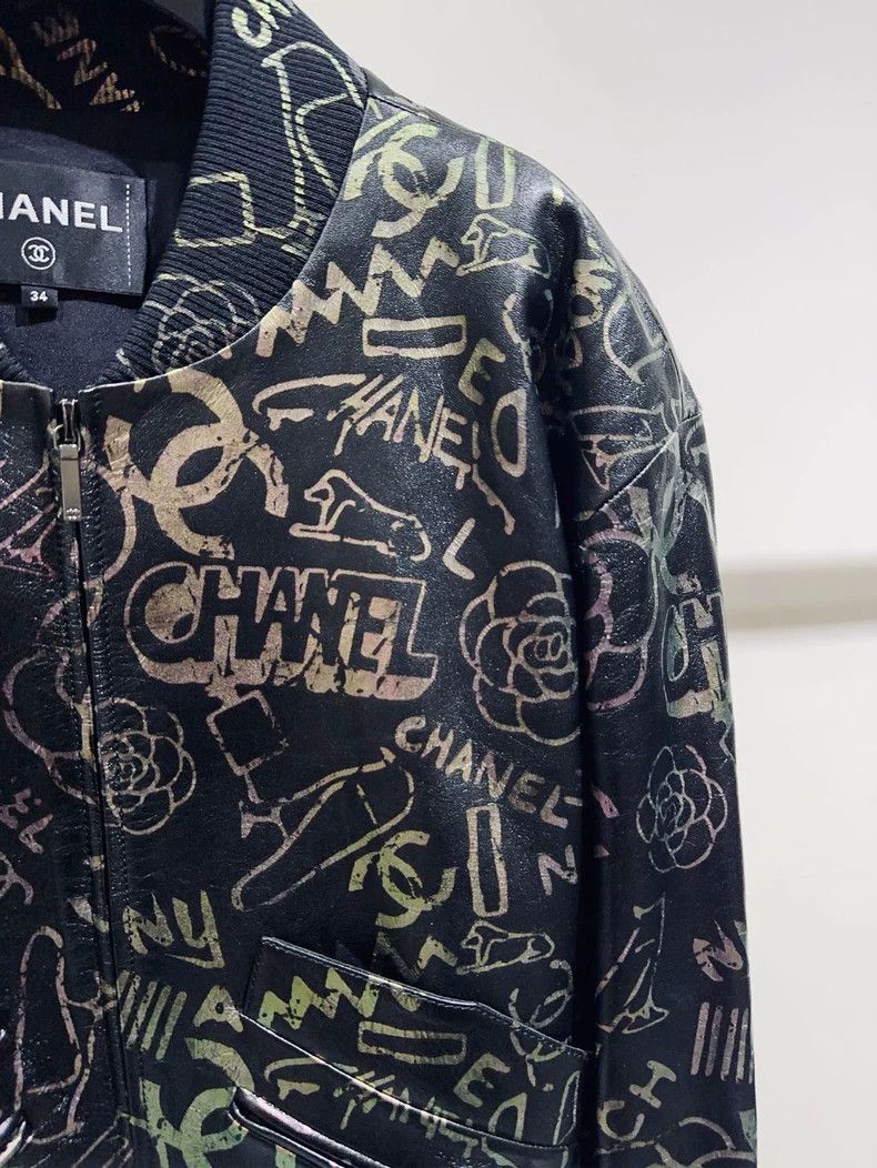 Chanel Chanel Neon graffiti leather jacket 2503-Nextarrow Size XXS / US 00 / IT 34 - 5 Thumbnail