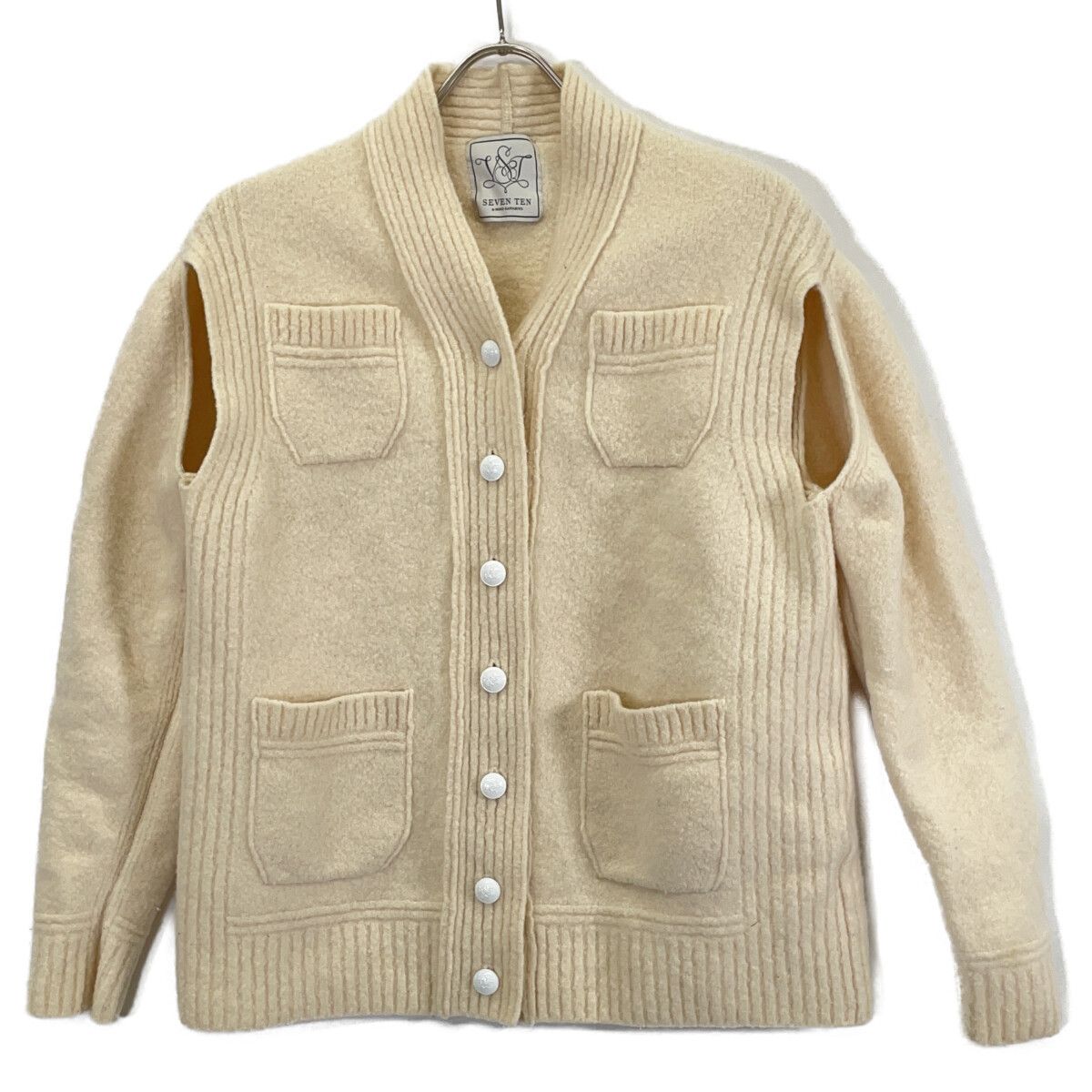 Other Other SEVEN TEN by MIHO KAWAHITO Wool 2way Cardigan Textile Tops 6A204 DUTY FREE for USA Size ONE SIZE - 1 Thumbnail