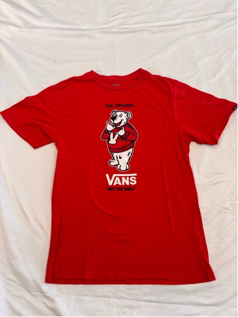 Vans Boys Vans T-shirt XL Red Bear Graphic Tee Size US XL / EU 56 / 4 - 1 Thumbnail