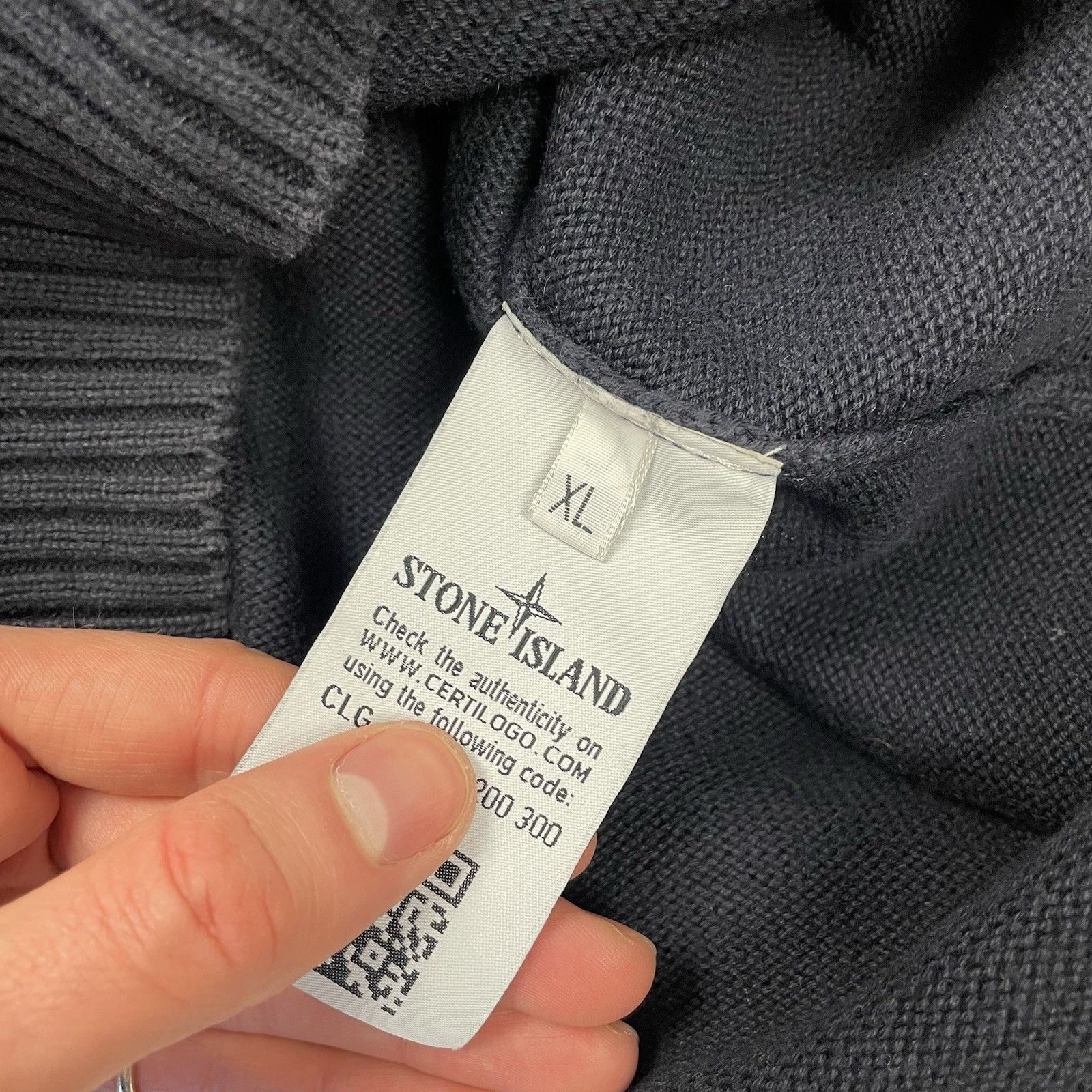 Stone Island Stone Island Button-Up Wool Cardigan Men's XL Navy Zip Up Size US XL / EU 56 / 4 - 4 Thumbnail
