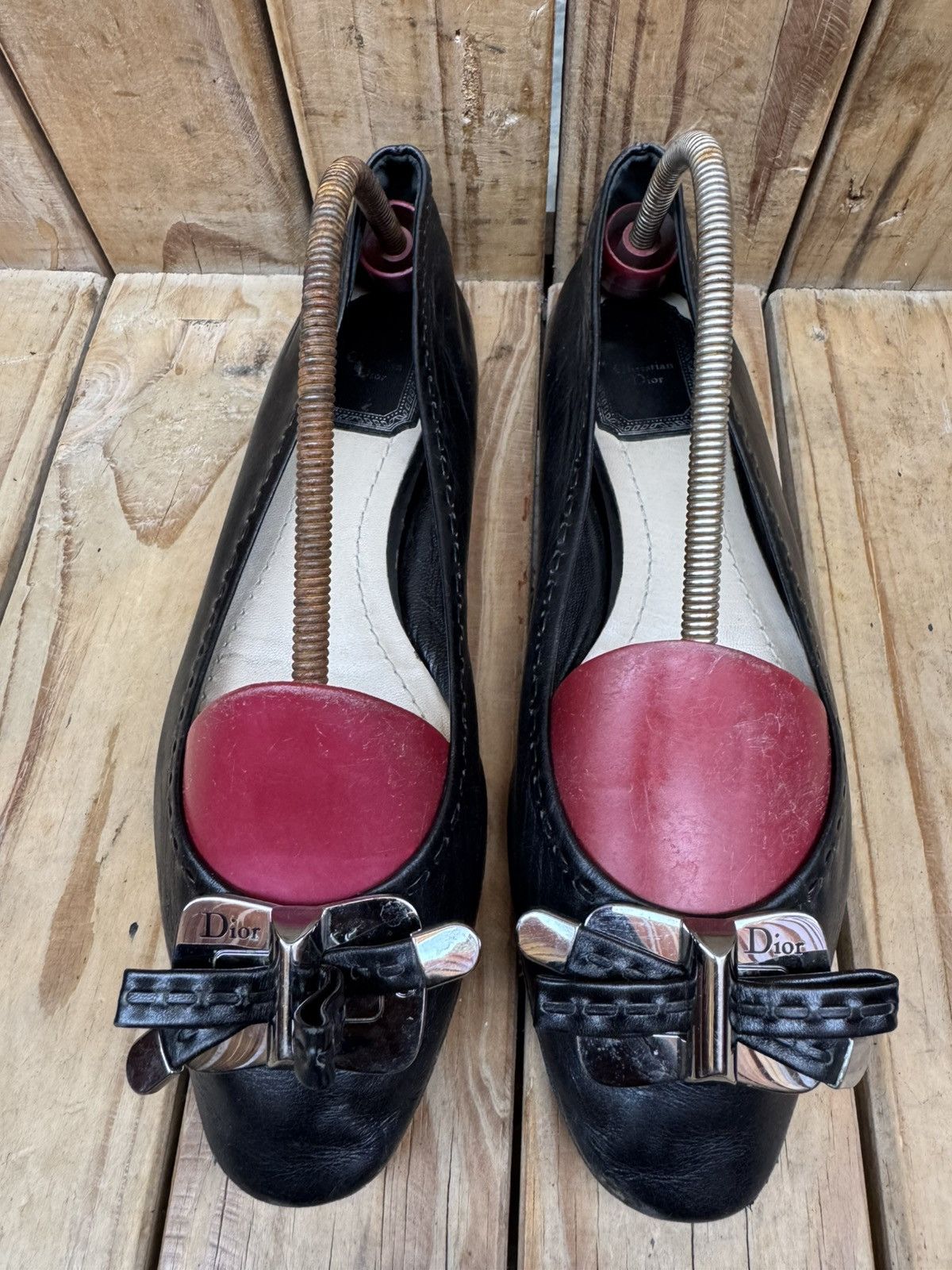 Christian Dior Monsieur Christian Dior black Women’s leather flats EUR 37 US 7 UK 4 Size US 7 / IT 37 - 3 Thumbnail