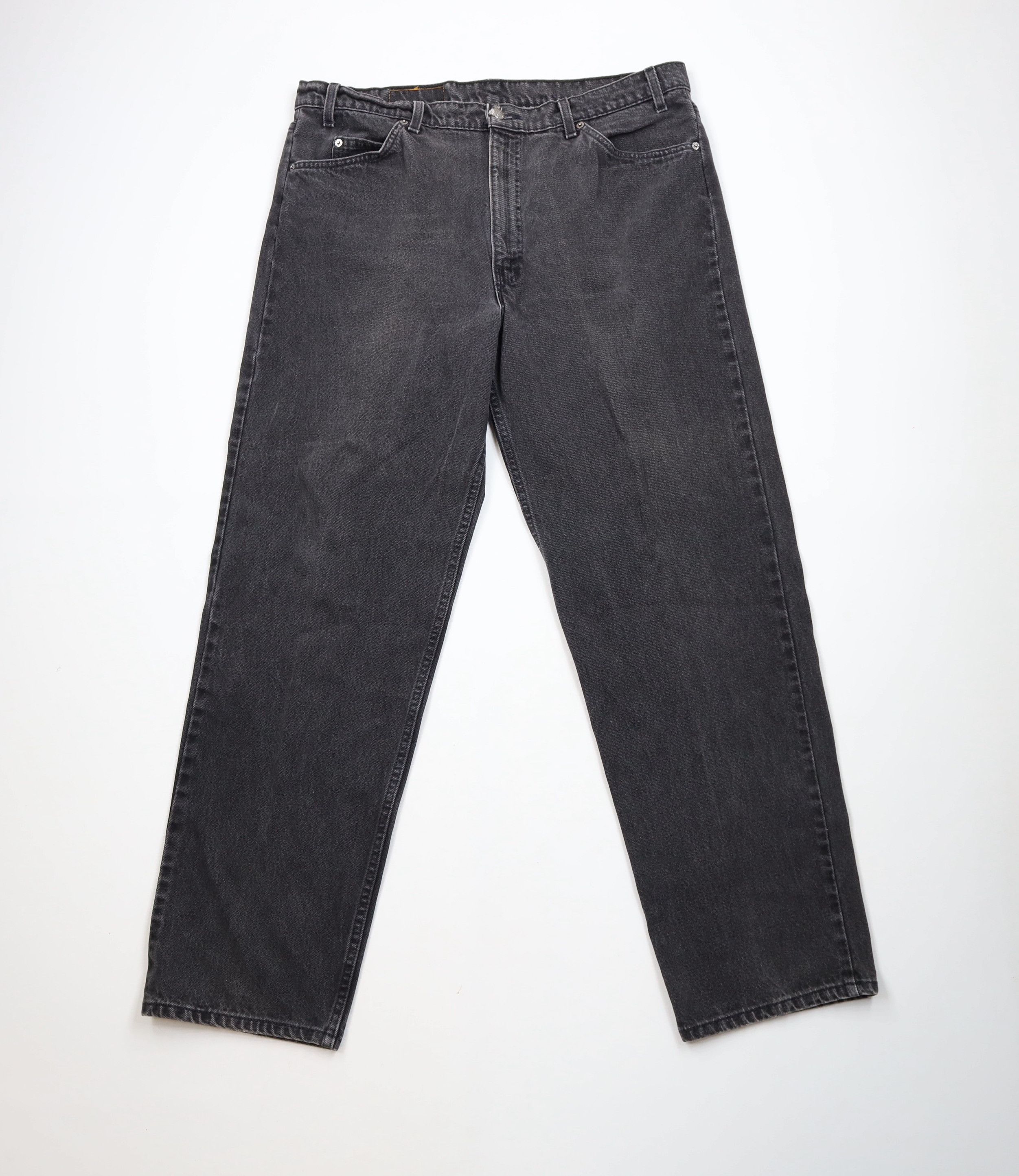 Levi's Vintage 90s Levis 550 Orange Tab Denim Jeans Black Cotton Size US 40 / EU 56 - 1 Thumbnail