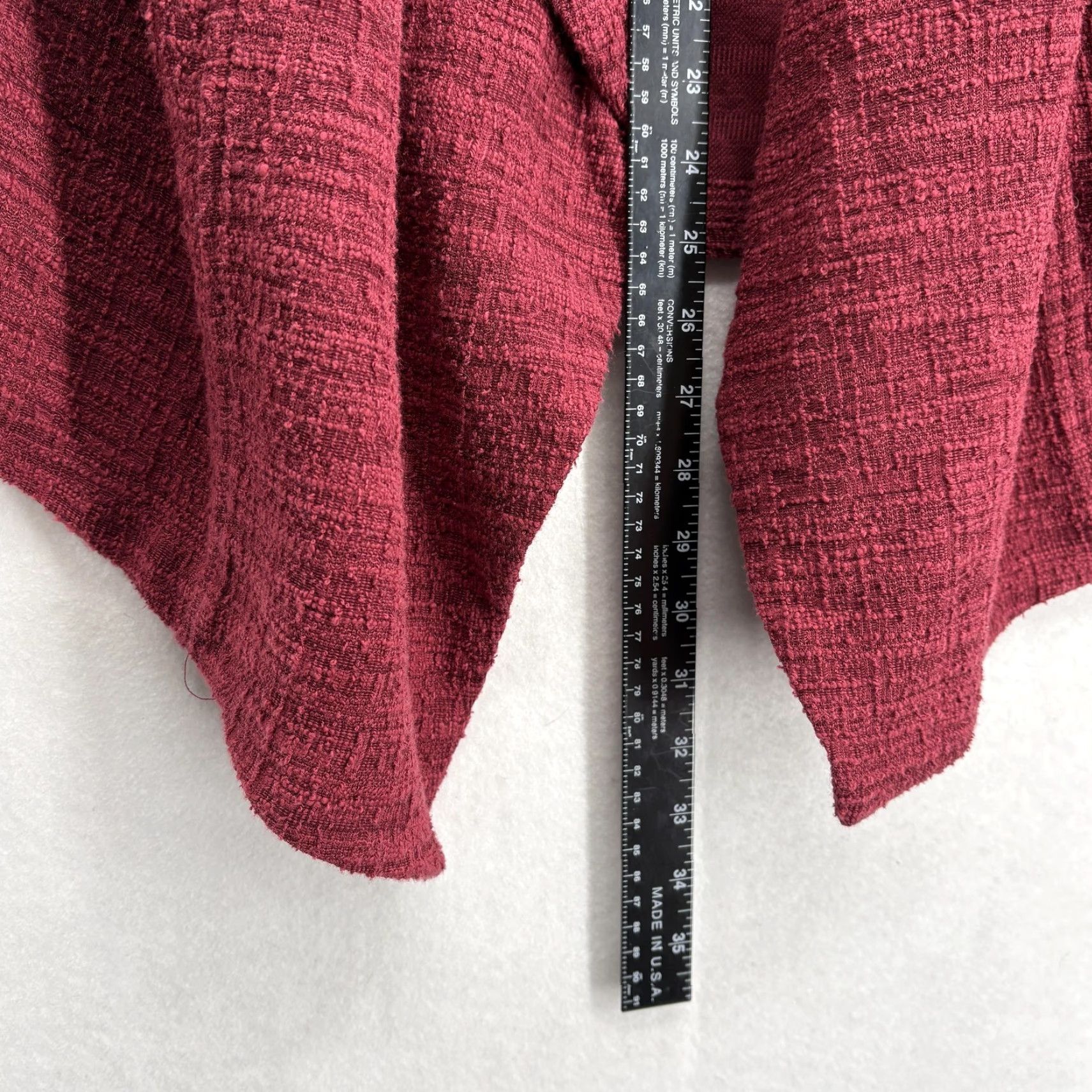 Vintage Skies Are Blue Cardigan Sweater Womens Red 2X Open Front Knit 3/4 Sleeve Plus Size XXL / US 16-18 / IT 52-54 - 7 Thumbnail