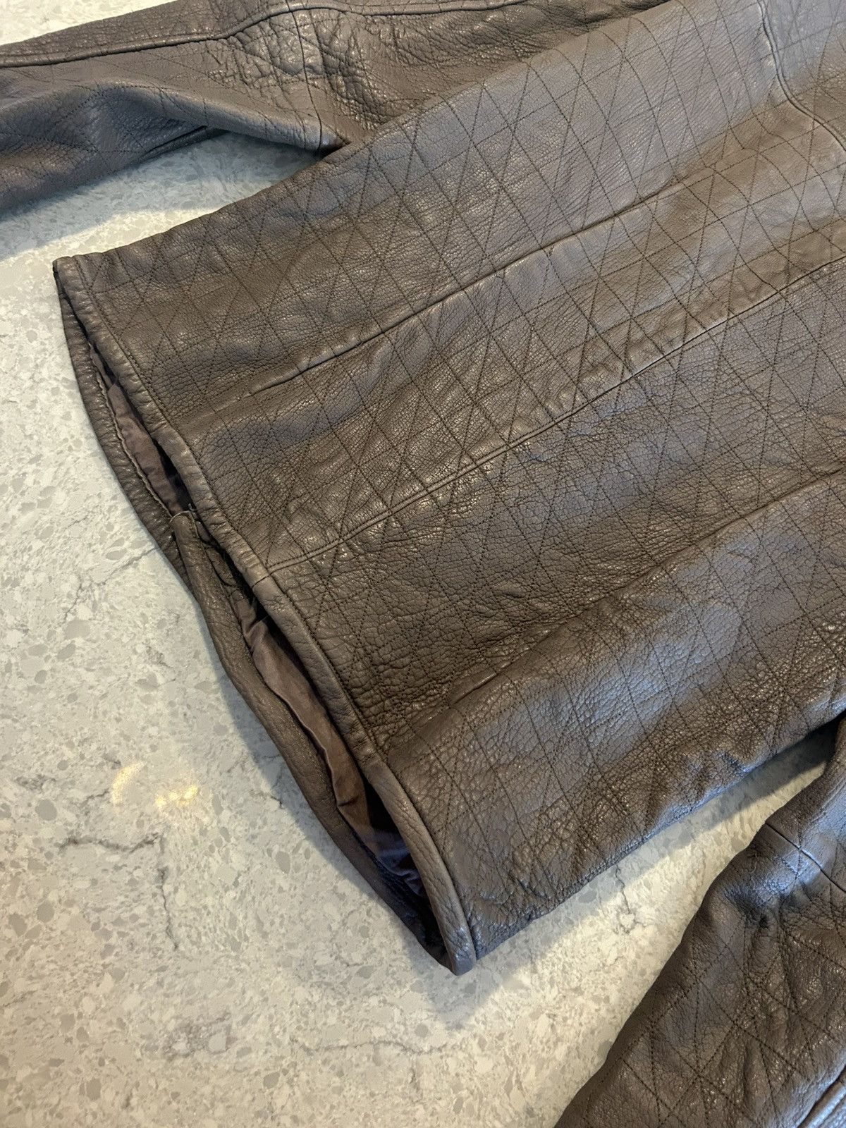 Rick Owens Rick Owens F/W 05 "MOOG" Heavy Lamb Leather Biker Jacket Size US XL / EU 56 / 4 - 22 Thumbnail