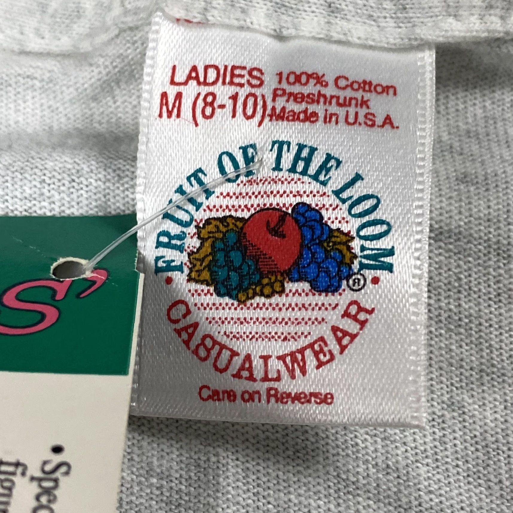 Fruit Of The Loom VINTAGE 1993 Fruit of the Loom Ladies T-Shirt Adult Medium Heather Gray Solid Short Sleeve Crew Neck Casual Winter Fall Spring Summer Size M / US 6-8 / IT 42-44 - 6 Thumbnail
