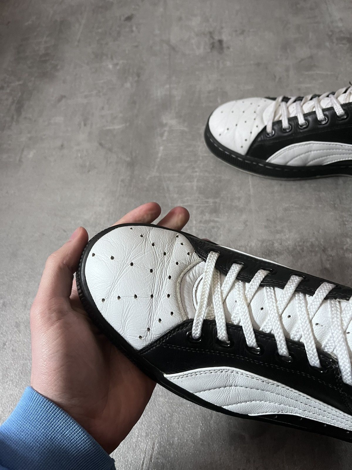 Jil Sander × Puma Jil Sander x Puma leather high boots black white Size US 12 / EU 45 - 5 Thumbnail
