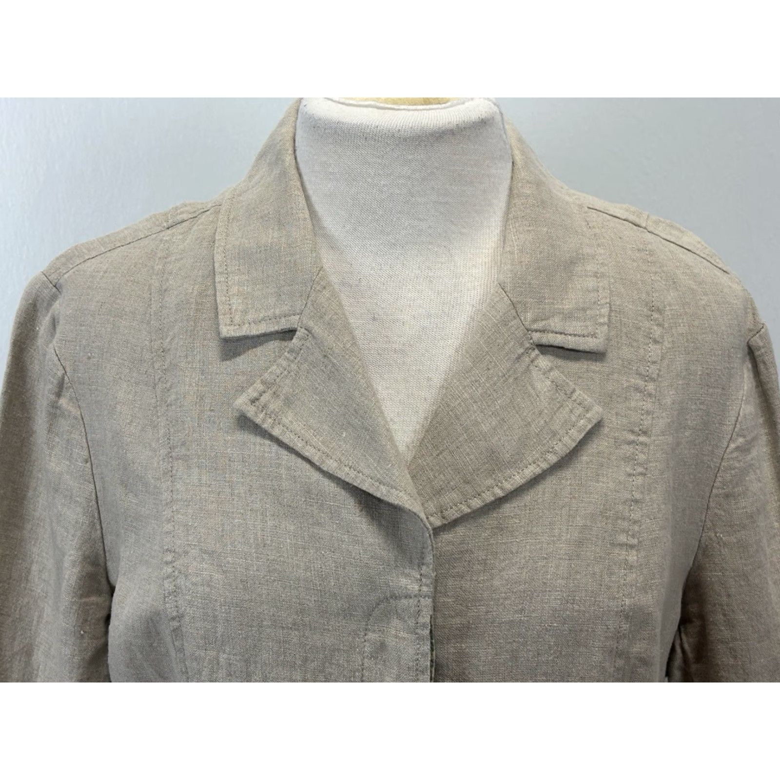Coldwater Creek Coldwater Creek Linen Swing Blazer 14P Petite Tan Women’s Long Sleeve Button Closure Coastal New With Tags Womens Size XL / US 12-14 / IT 48-50 - 5 Thumbnail