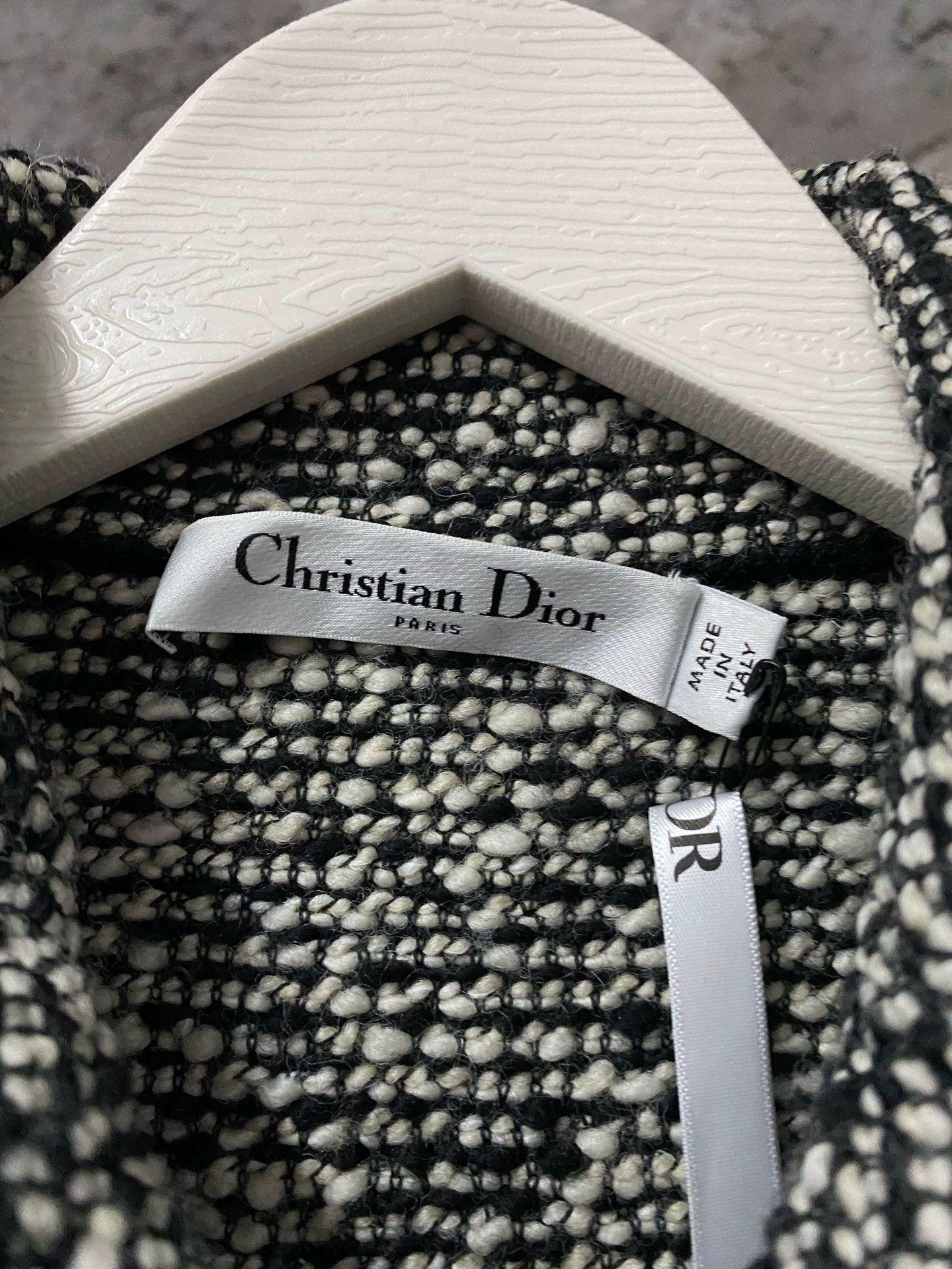 Dior Dior Black & White Woven Wool Chanel-style Jacket Size M / US 6-8 / IT 42-44 - 6 Thumbnail
