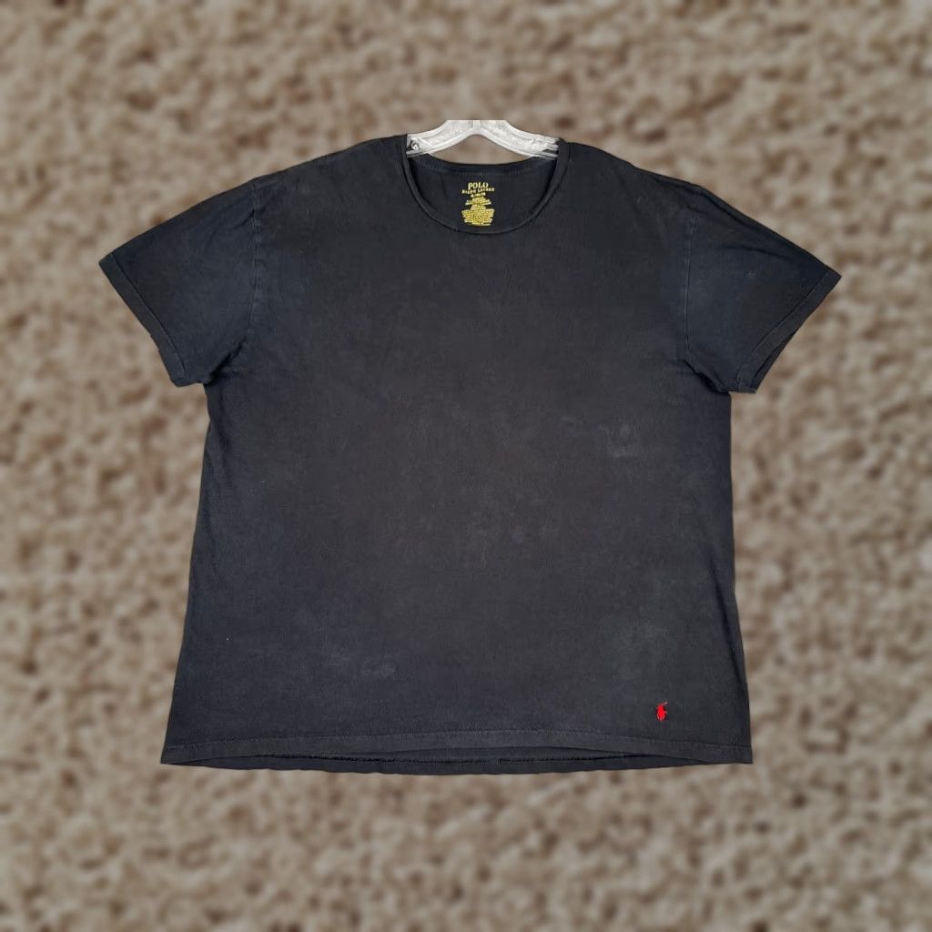 Ralph Lauren VINTAGE Ralph Lauren Polo Shirt Adult XL Black Crew Classic Cotton Jersey Logo Embroidered Men’s T-Shirt 90s Designer Sports All Seasons Mens Size US XL / EU 56 / 4 - 1 Thumbnail