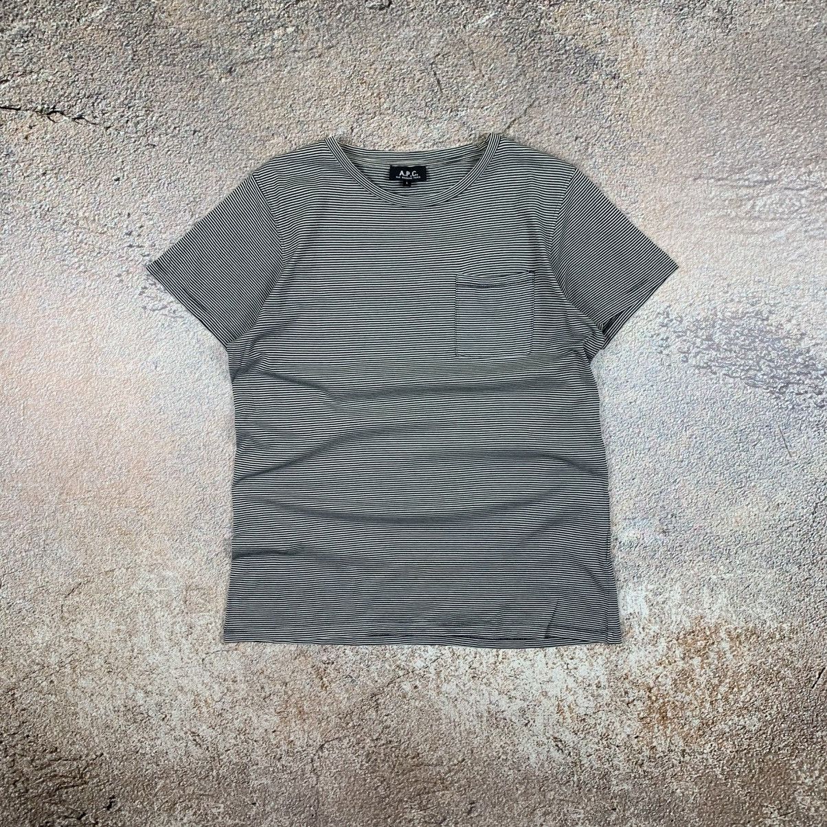 A.P.C. A.P.C. Rue Madame Paris Striped Pocket T Shirt Size US L / EU 52-54 / 3 - 1 Thumbnail