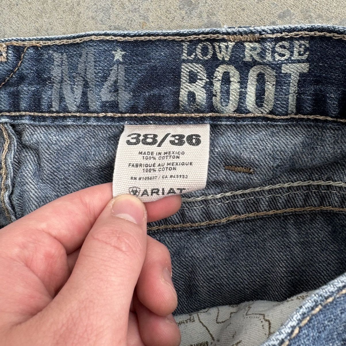 Ariat × Rock Revival Crazy Ariat Boot Cut 38x36 Baggy Denim Jeans Work Pants Size US 38 / EU 54 - 3 Thumbnail