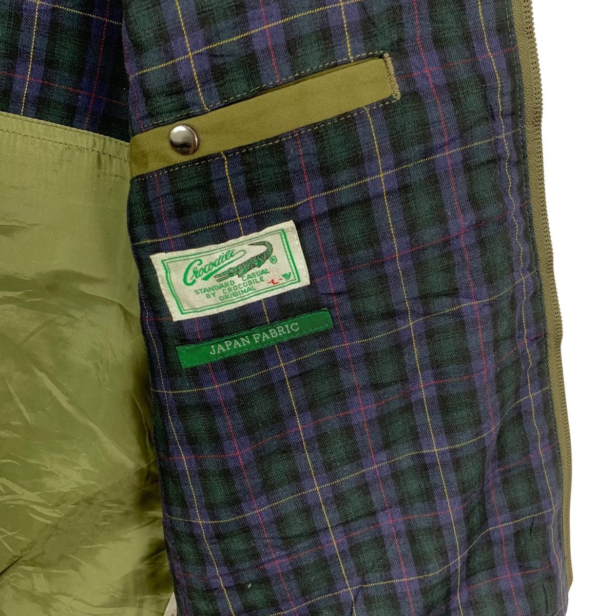 Vintage Vintage CROCODILE JAPAN FABRIC Tartan Zipper Bomber Jacket Size US XL / EU 56 / 4 - 10 Thumbnail