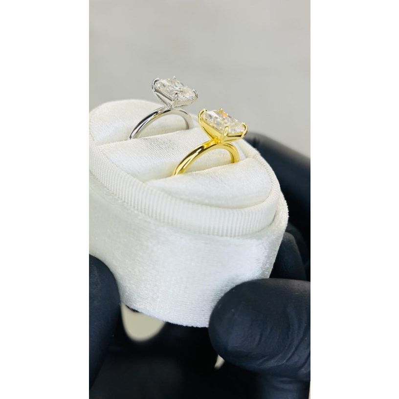 Other 2ct Radiant Cut Moissanite Solitaire Engagement Ring Size ONE SIZE - 2 Thumbnail