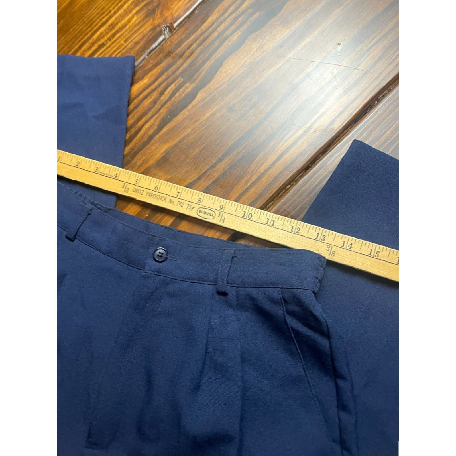 Vintage VINTAGE Briggs New York Pants Women Size 8 Navy Blue Dress Pants Pleated Size 30" / US 8 / IT 44 - 4 Thumbnail