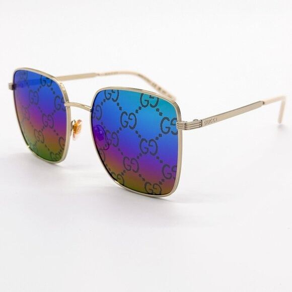 Gucci NEW GUCCI SUNGLASSES GG0802S 004 GOLD WOMEN EYEWEAR GUCCI Size ONE SIZE - 6 Thumbnail