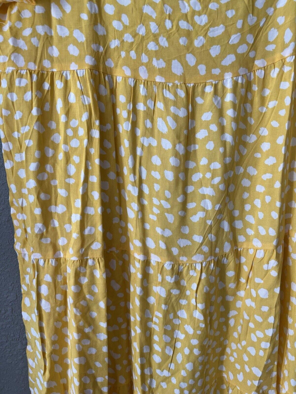 Designer Ecowish Dress in Beautiful Yellow Hues Sz L Size L / US 10 / IT 46 - 2 Thumbnail