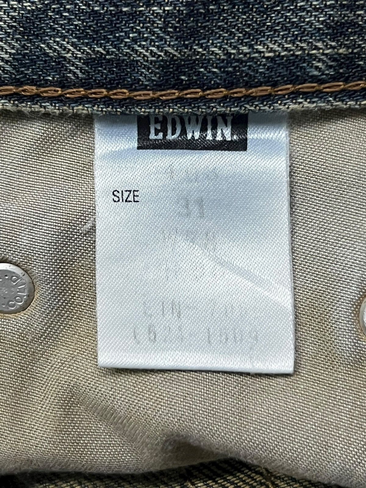 Edwin Vintage Exwin 403 Japan - Faded Mud Wash, Distressed Jeans Size US 31 - 14 Thumbnail