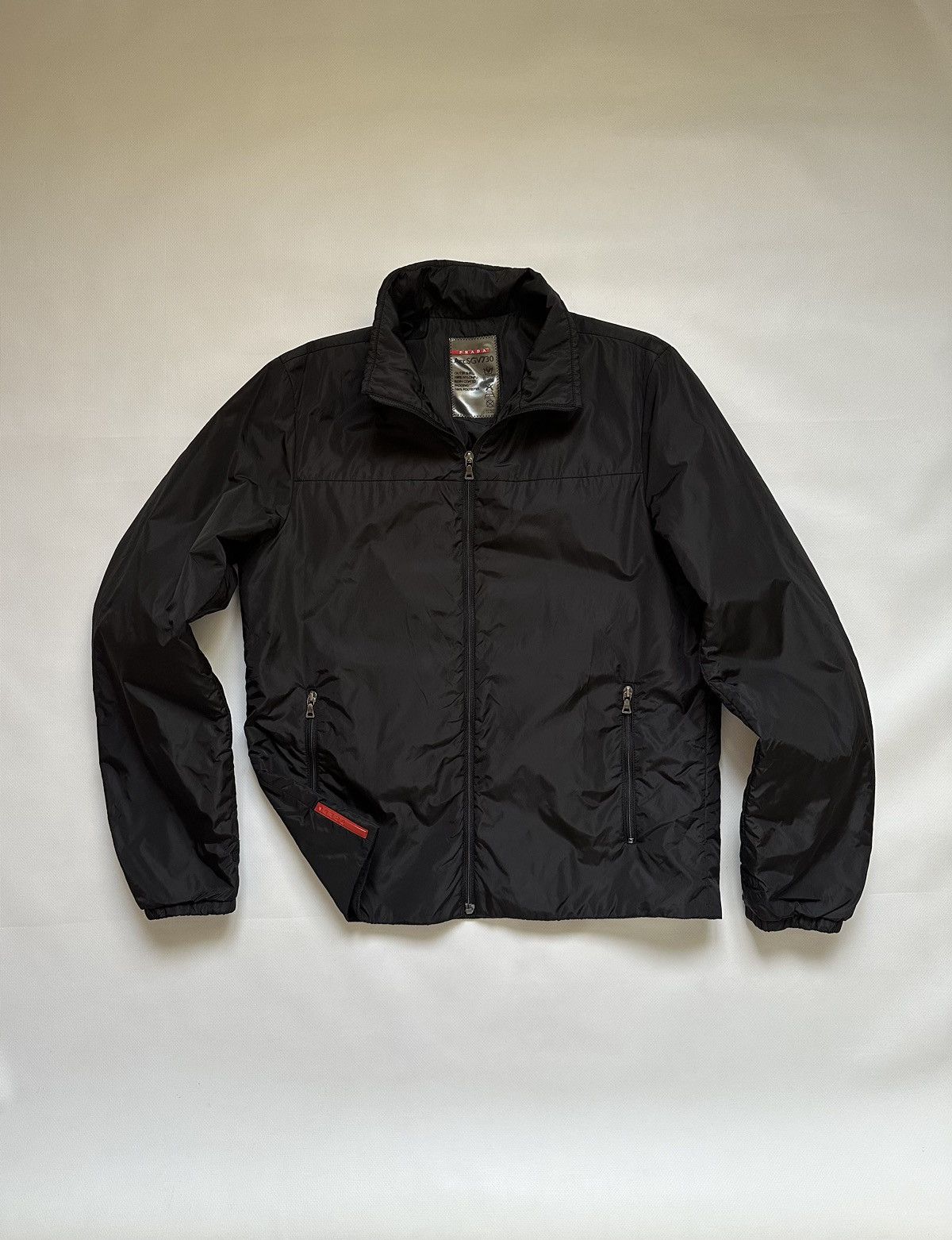 Prada Prada Sport 2003 Challenge SGV499 Black Bomber Jacket XL