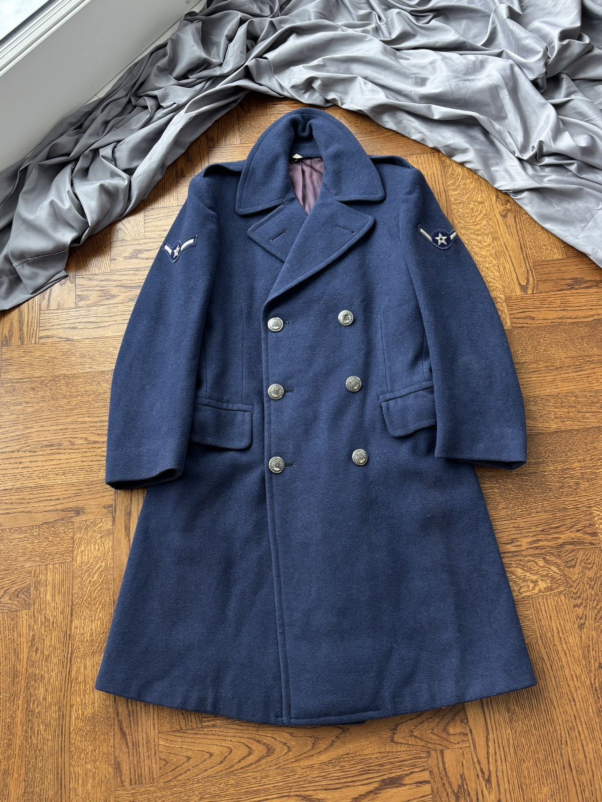 1960s USAF Overcoat Vintage Wool Jacket Pembroke Trench 60s