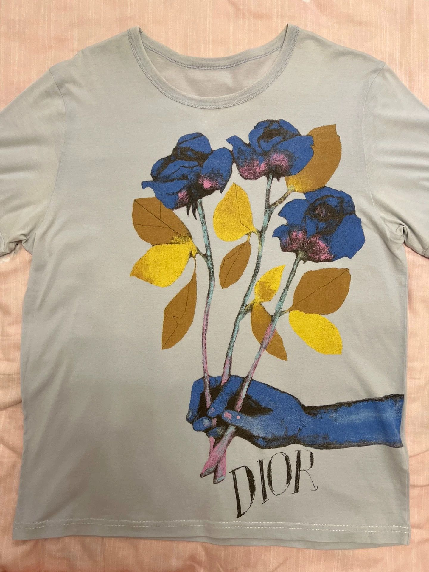 Dior Dior Floral T - shirt Men's Blue L Size US L / EU 52-54 / 3 - 1 Thumbnail