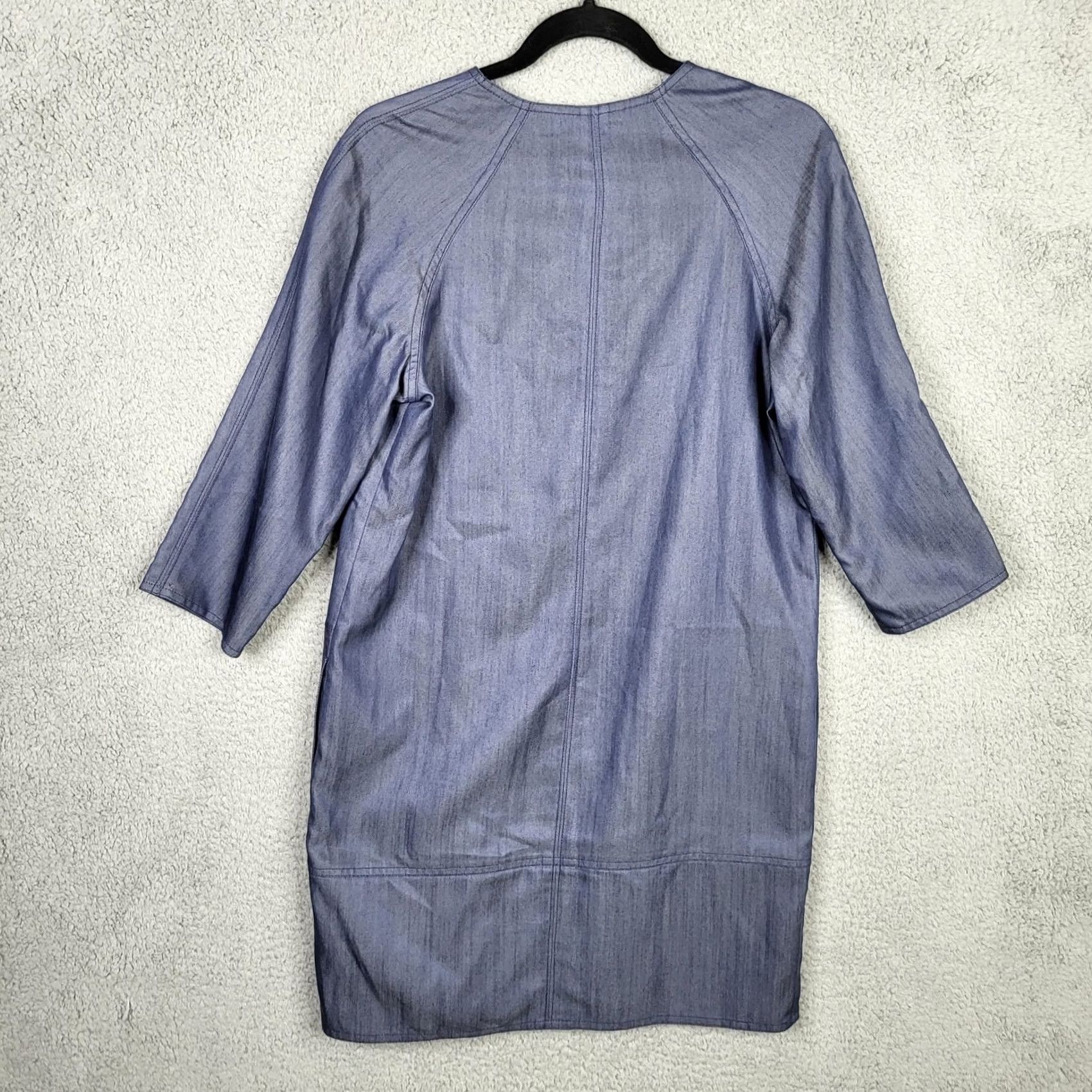 Vince Vince Women's blue tunic 1/4 Zip dress XS Solid 3/4 Sleeve Crew Neck Casual Shirt Dress Christmas? Size XS / US 0-2 / IT 36-38 - 8 Thumbnail