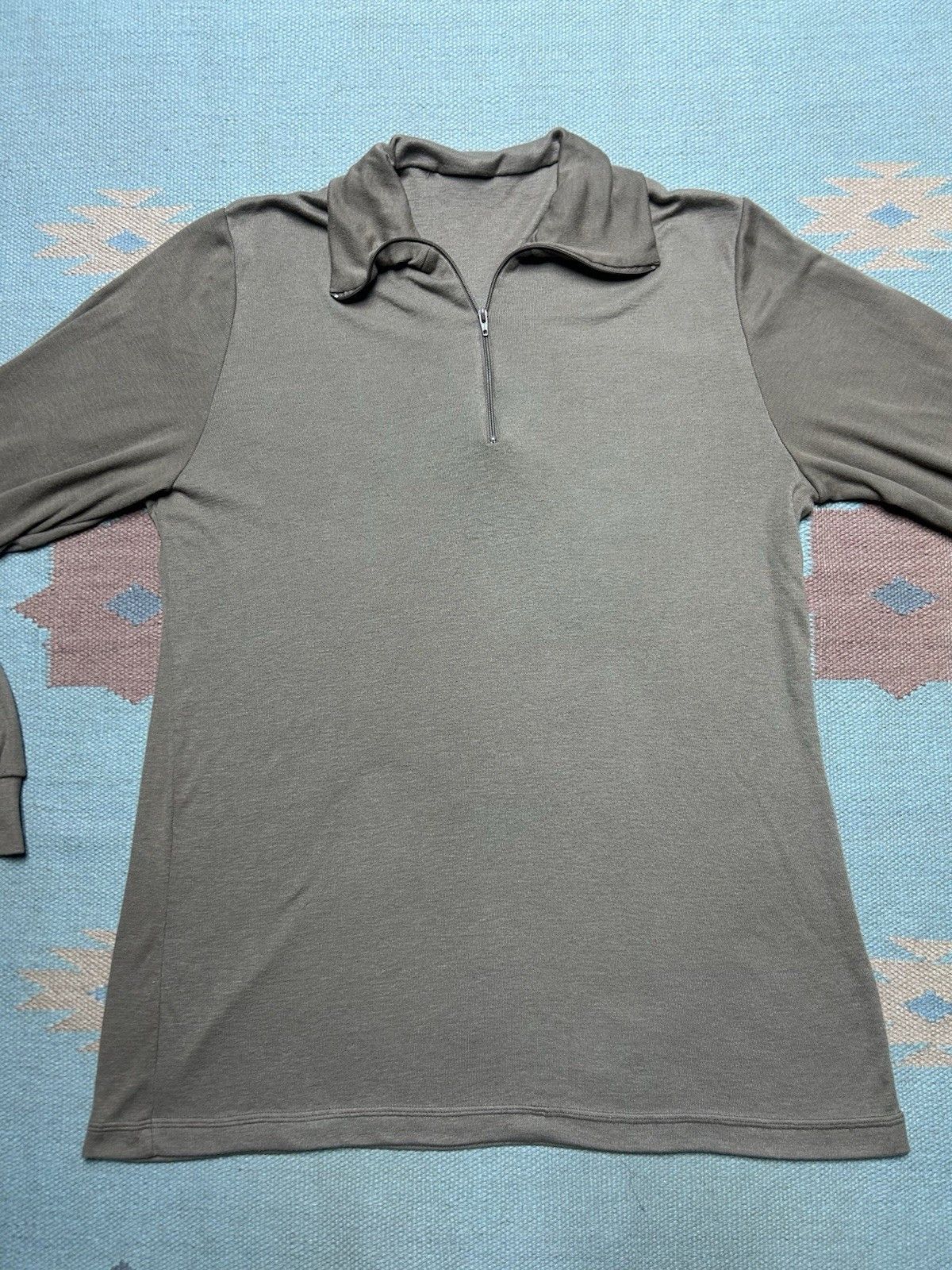 Vintage Vintage US Military Undershirt 1/4 Zip Cold Weather Large Size US L / EU 52-54 / 3 - 2 Thumbnail