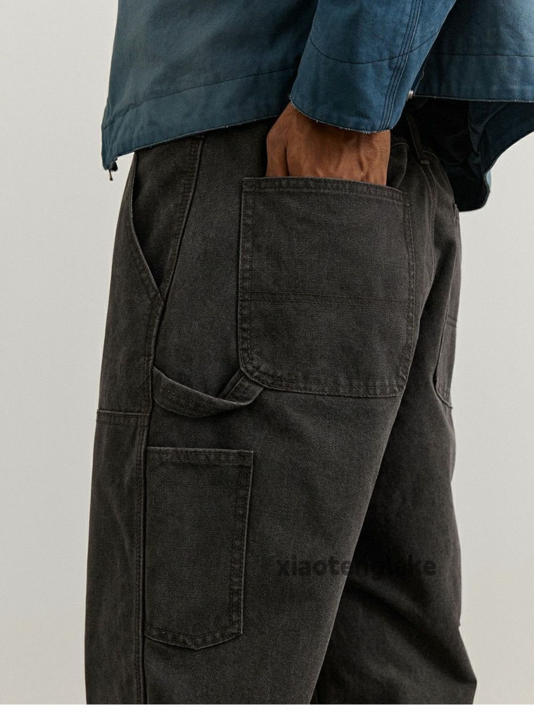 Jean × Vintage washed faded cleanfit yuppie carpenter cargo jeans Size US 36 / EU 52 - 3 Thumbnail
