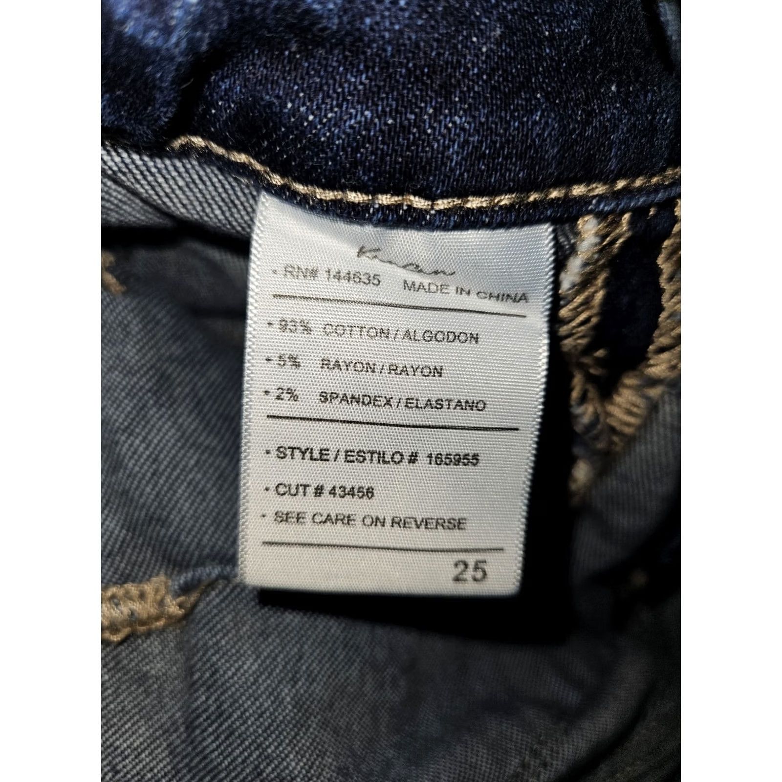 Vintage Kancan Flare Jeans Juniors 25 Mid Rise Blue Stretch Frayed Hem Western Preppy Jeans Women Boys? Size 42" / US 20 - 3 Thumbnail