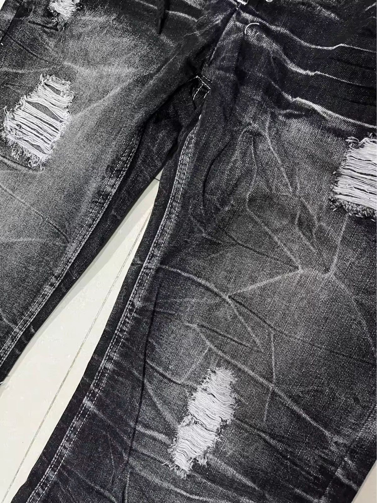 Japanese Brand × Vintage Y2K Washed Jeans Gothic Retro Size US 34 / EU 50 - 6 Thumbnail