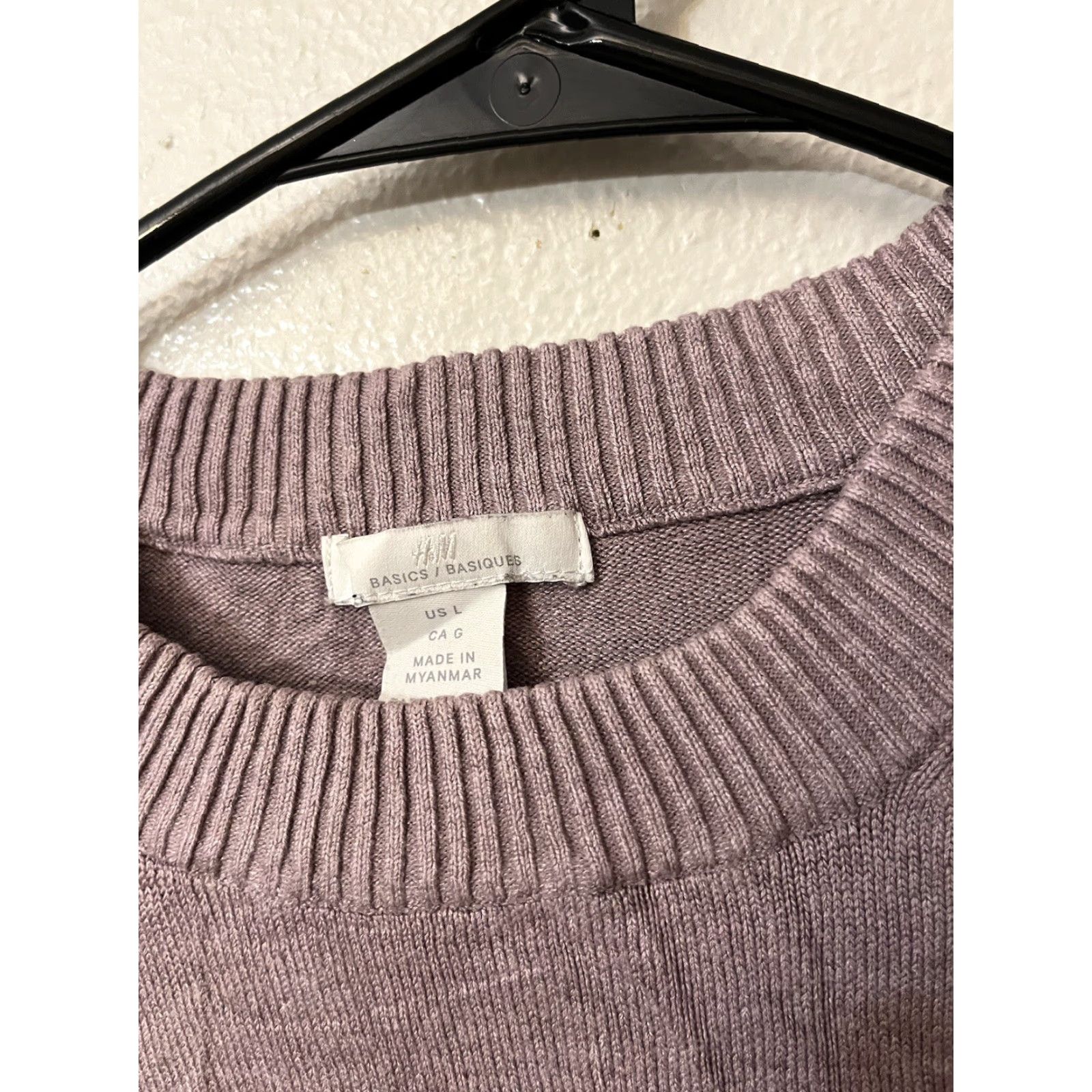 H&M VINTAGE H&M Women's Pullover Sweater Knit Long Sleeve Crew Neck Size Large Blue Heathered Casual Fall Fashion Size L / US 10 / IT 46 - 2 Thumbnail
