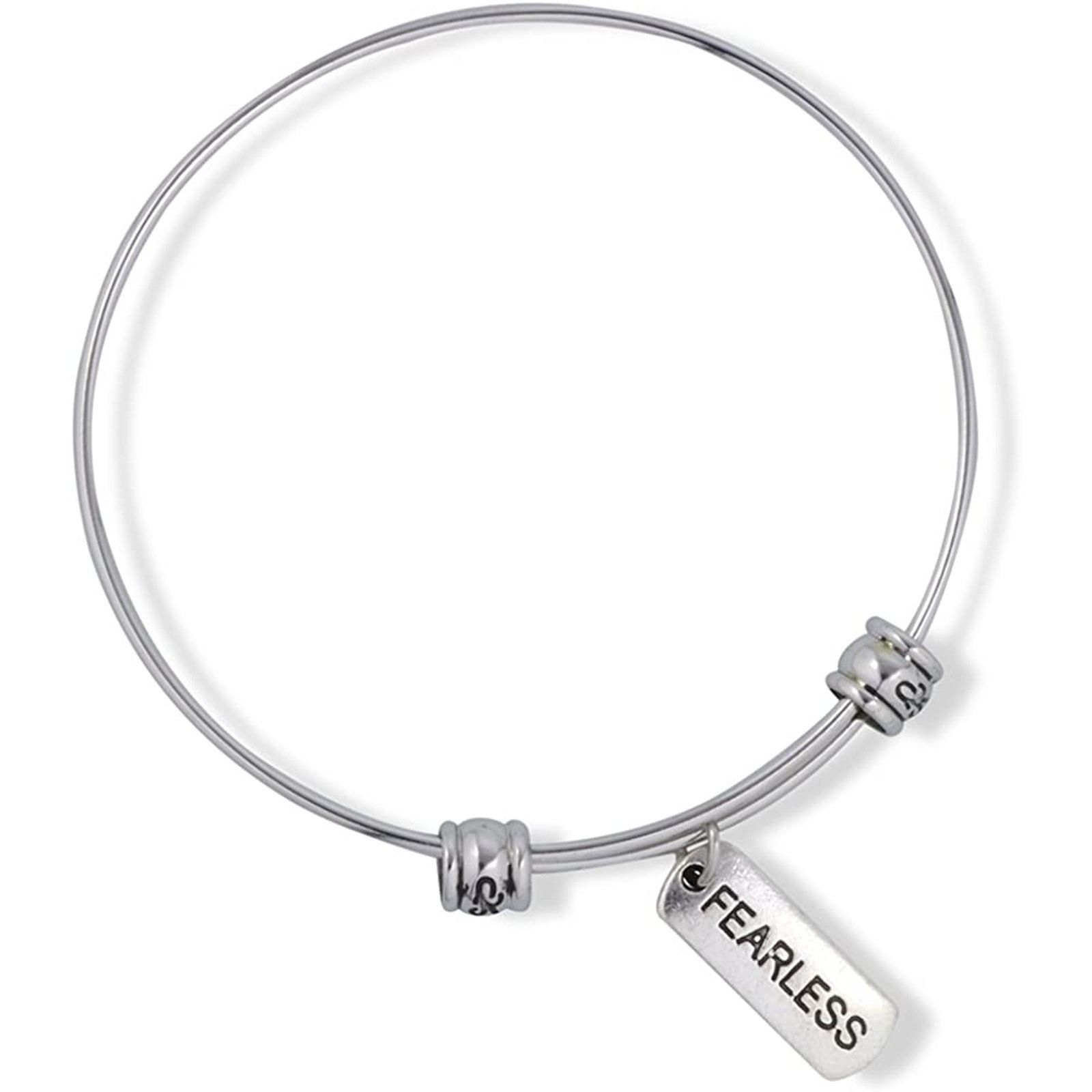 & Other Stories Fearless Courage Confidence Text Saying Fancy Charm Bangle Size ONE SIZE - 1 Thumbnail