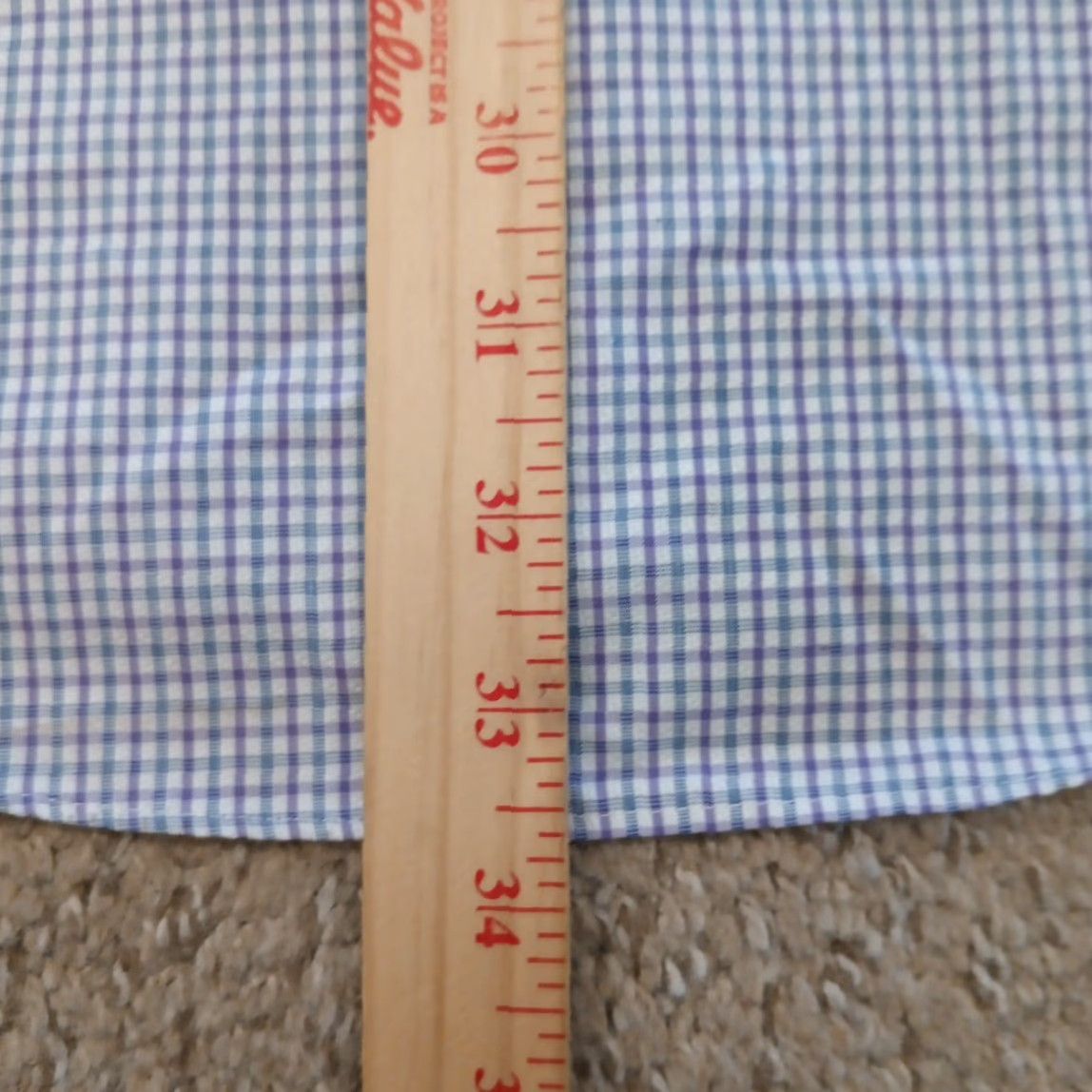 Nordstrom Nordstrom Shirt Mens 16.5 Purple Plaid Long Sleeve Button Up Cotton Regular Pattern Plaid Button-Front Size US XL / EU 56 / 4 - 7 Thumbnail