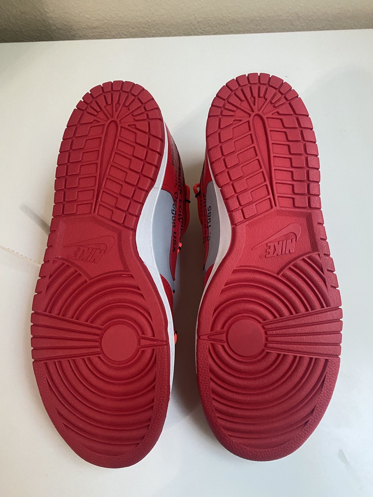 Nike × Off-White Nike Dunk Low OFF-WHITE University Red Size 11 Size US 11 / EU 44 - 6 Thumbnail