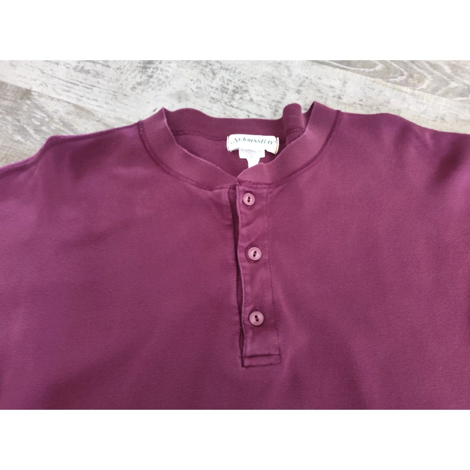 Vintage VINTAGE St. Johns Bay Mens Plum Henley Thermal Long Sleeve Shirt L Tall USA Made Shirt Mens Plum Henley Thermal Long Sleeve with Button Up Casual Size US L / EU 52-54 / 3 - 5 Thumbnail