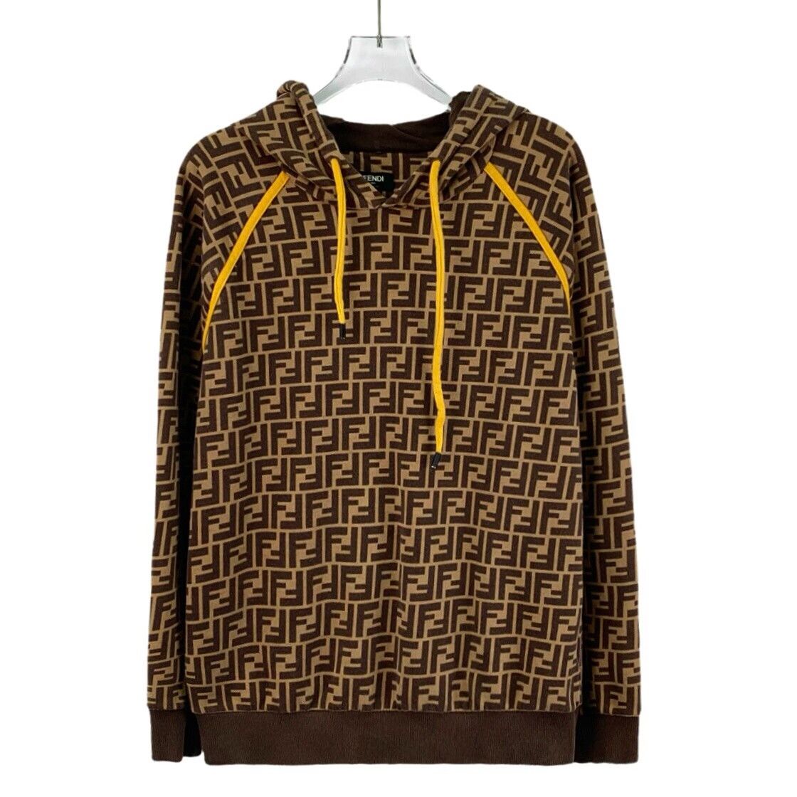 Fendi fendi brown logo print hoodie sweatshirt Size US S / EU 44-46 / 1 - 1 Thumbnail