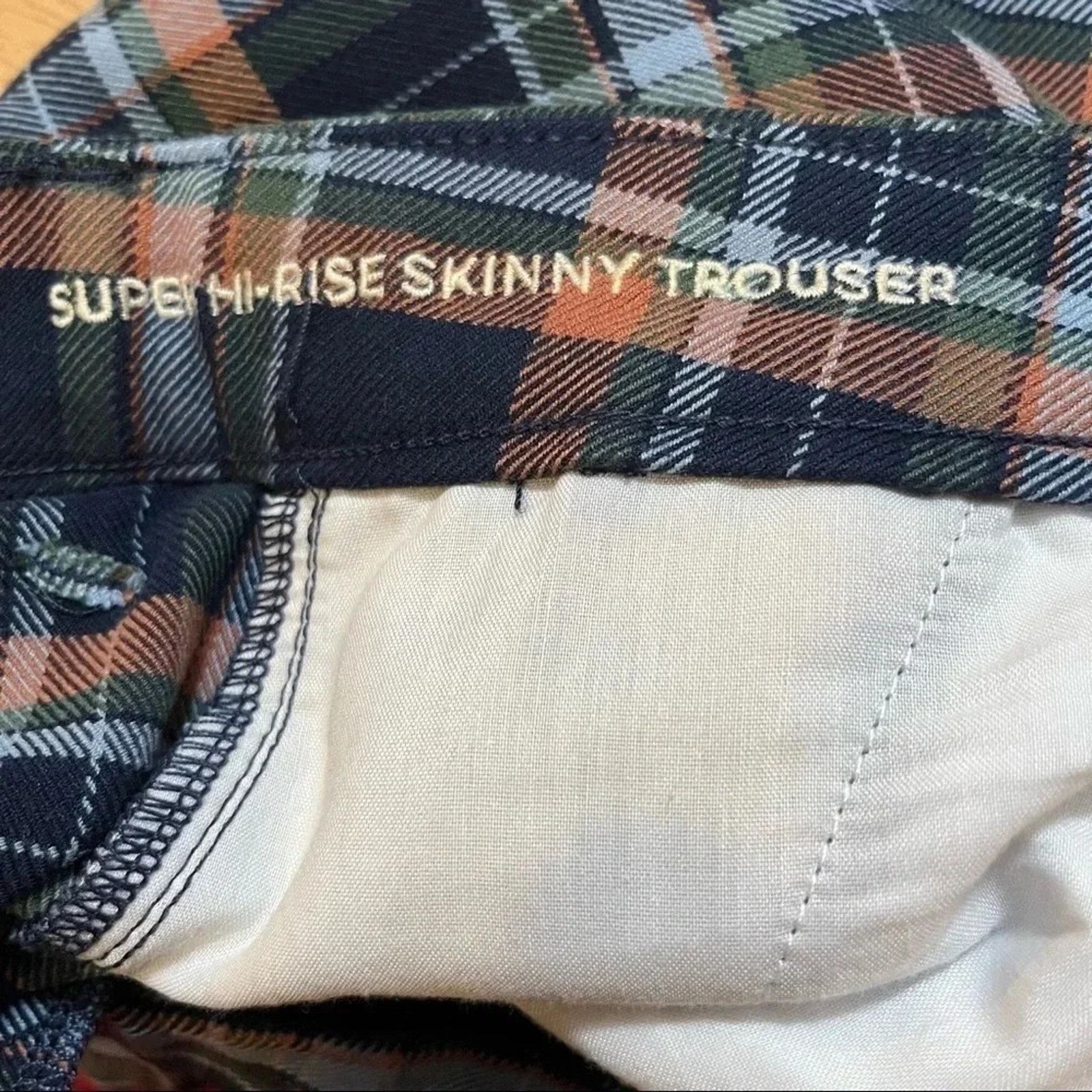 American Eagle Outfitters American Eagle Super High Rise Skinny Trousers Sz 6 Plaid Size 28" / US 6 / IT 42 - 5 Thumbnail