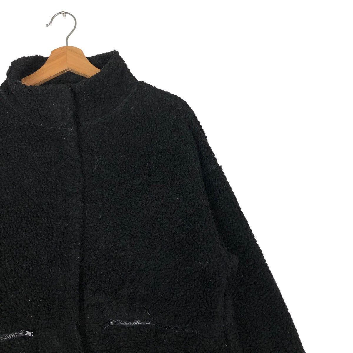 Japanese Brand 🔥Rich Black Vintage Fleece Jacket GU Japan Issey Miyake Size US XL / EU 56 / 4 - 6 Thumbnail