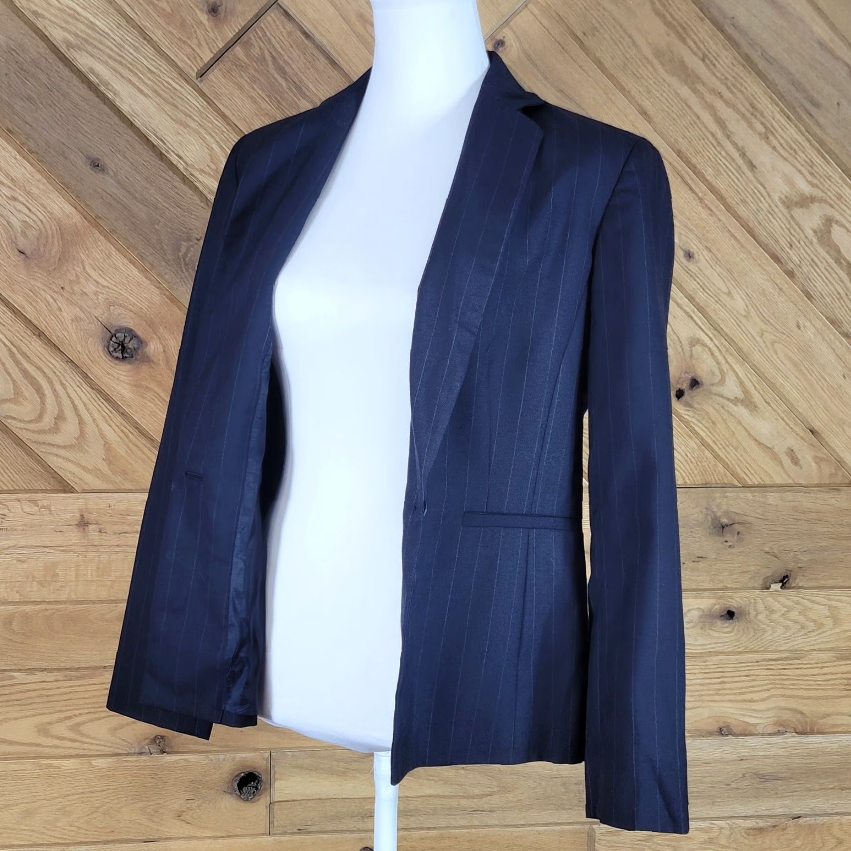 Brooks Brothers Brooks Brothers Womens Blazer Jacket One Button Striped Black Size 8 Wool Cardigan? Size M / US 6-8 / IT 42-44 - 7 Thumbnail