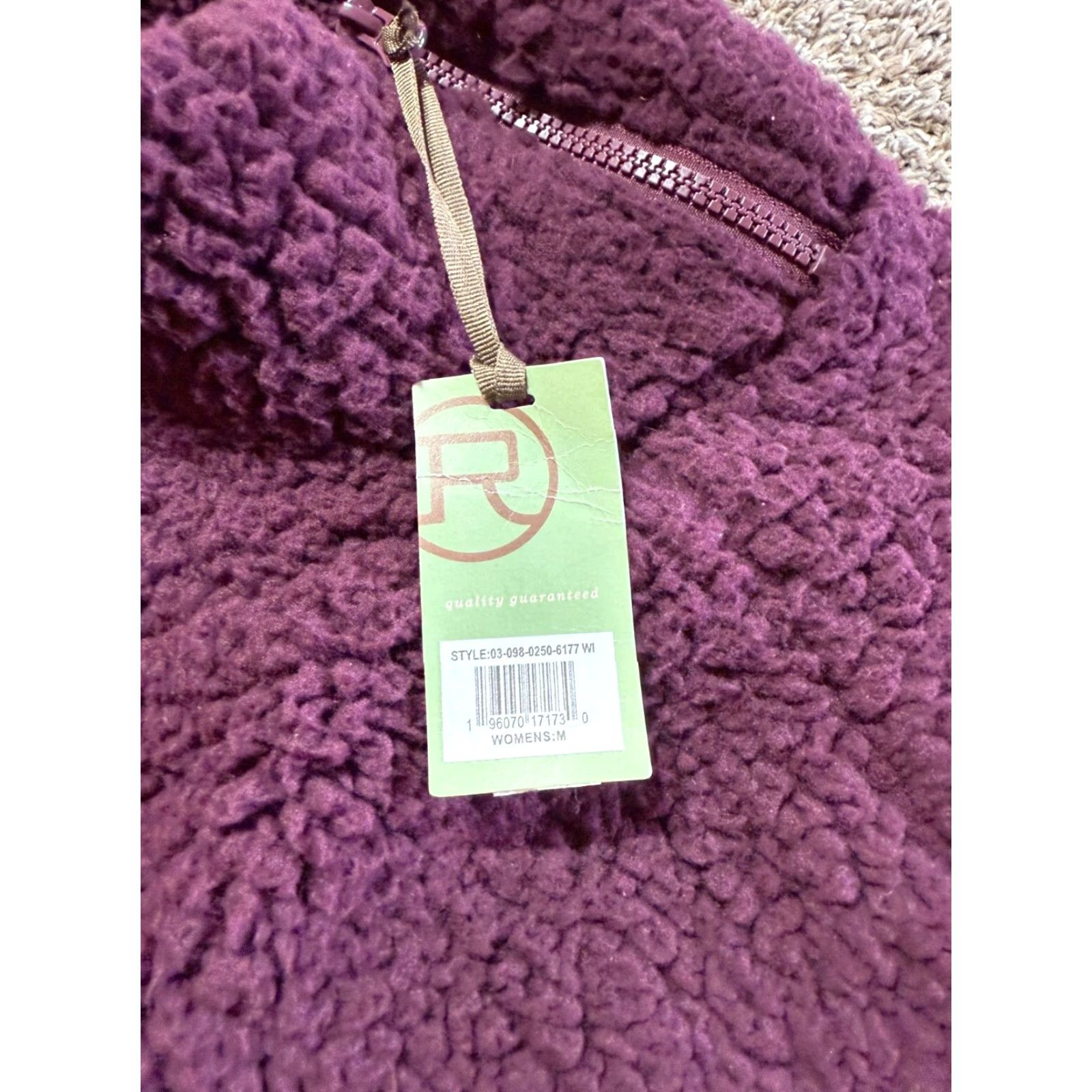 Roper Roper Pullover Sweatshirt Womens Size M Red Sherpa Polar Fleece Long Sleeve Zip Cold Weather Activewear Size M / US 6-8 / IT 42-44 - 2 Thumbnail